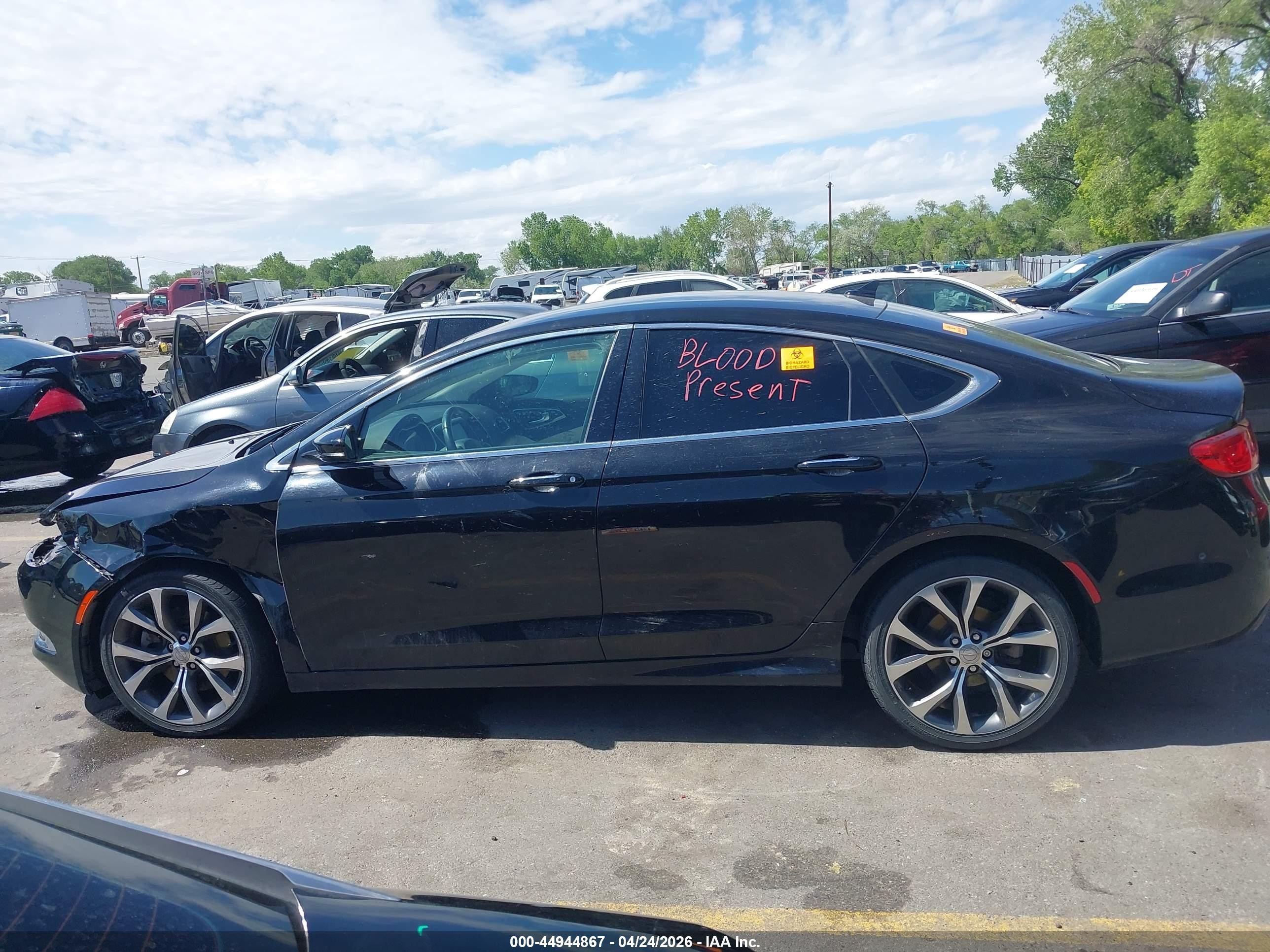 2015 Chrysler 200 C Black vin: 1C3CCCCG2FN520165