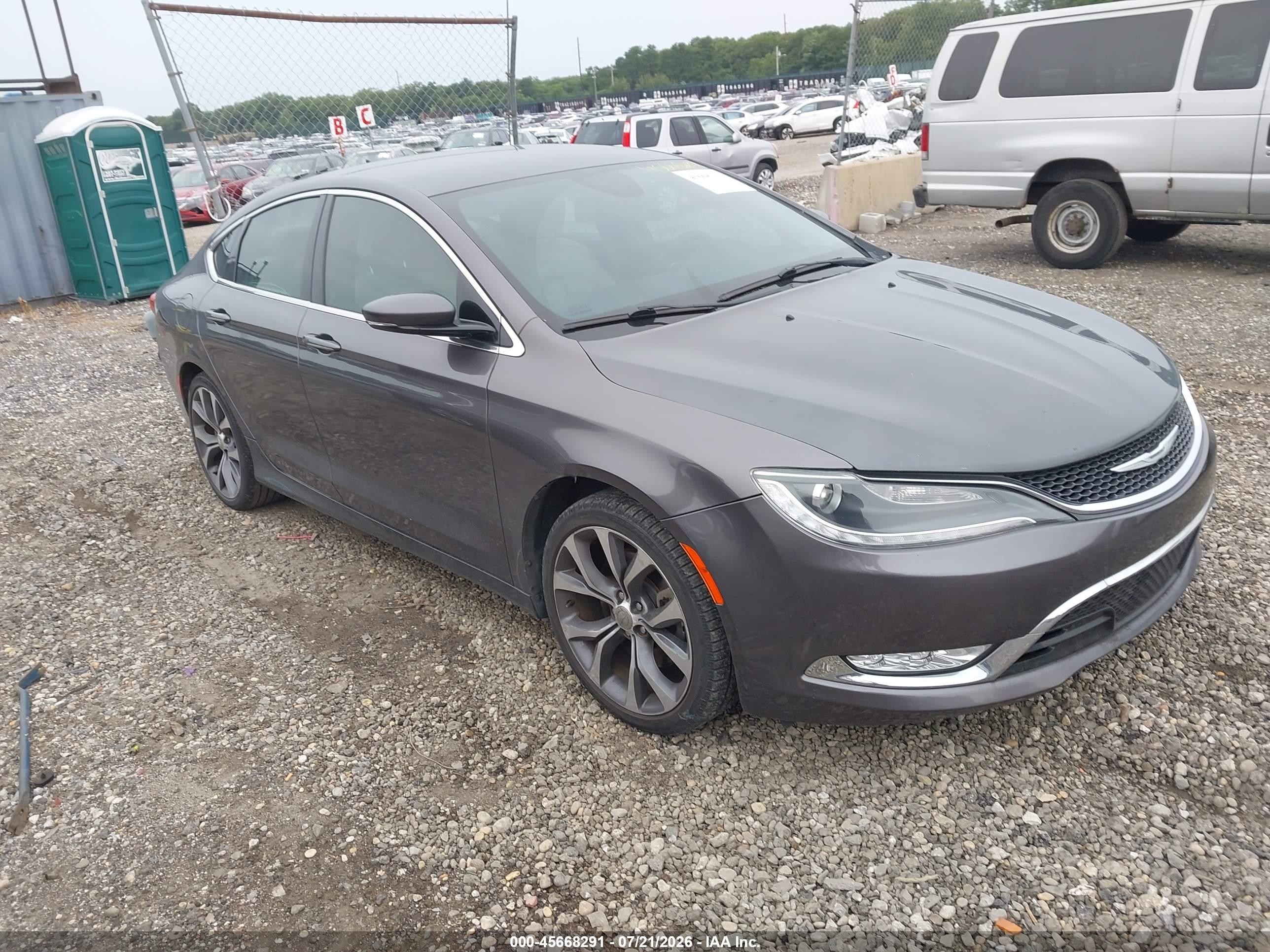 2015 Chrysler 200 C Серый vin: 1C3CCCCG2FN545681