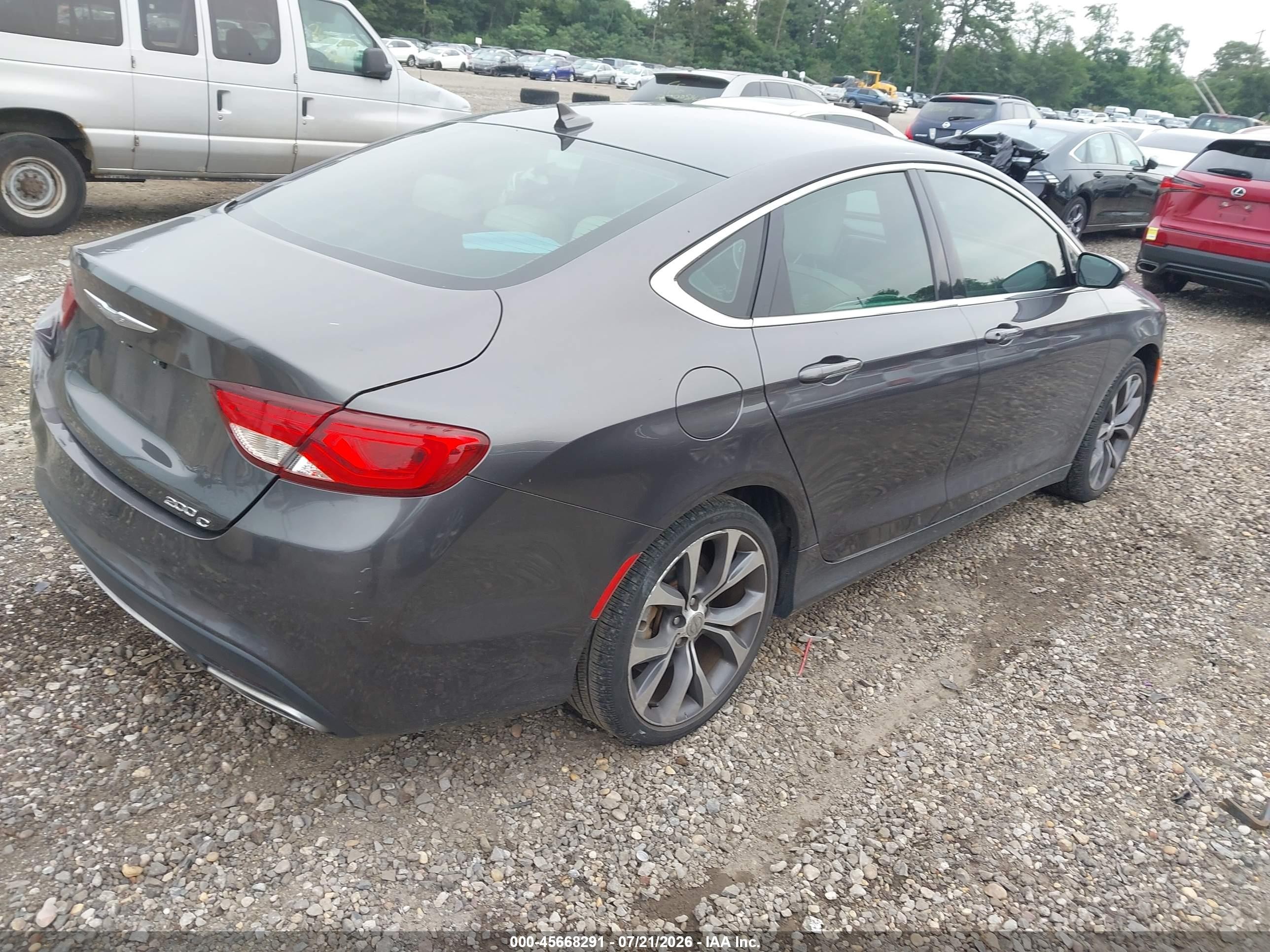 2015 Chrysler 200 C Gray vin: 1C3CCCCG2FN545681