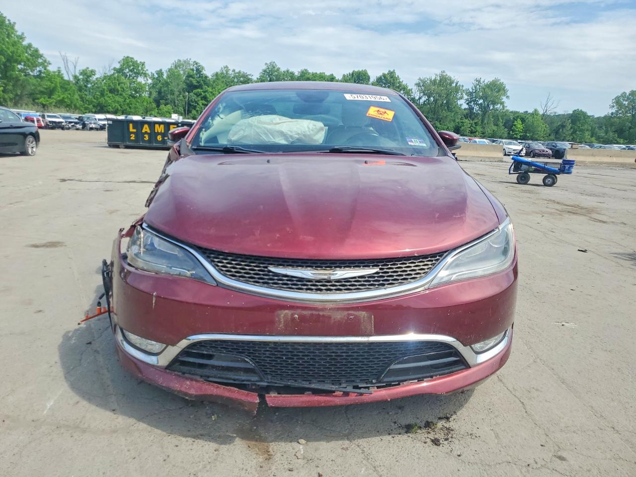 2015 Chrysler 200 C Maroon vin: 1C3CCCCG5FN519950