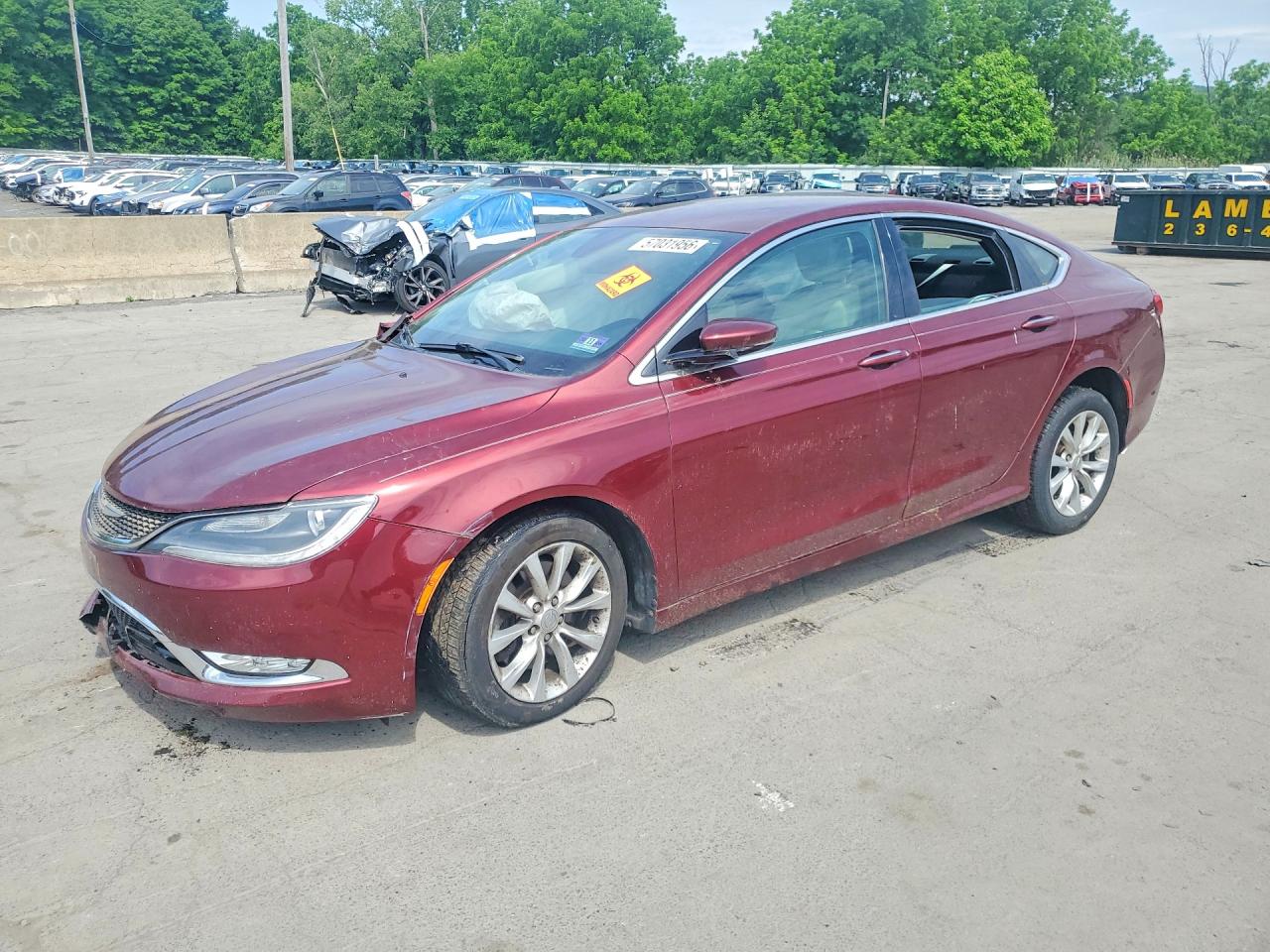 2015 Chrysler 200 C Maroon vin: 1C3CCCCG5FN519950