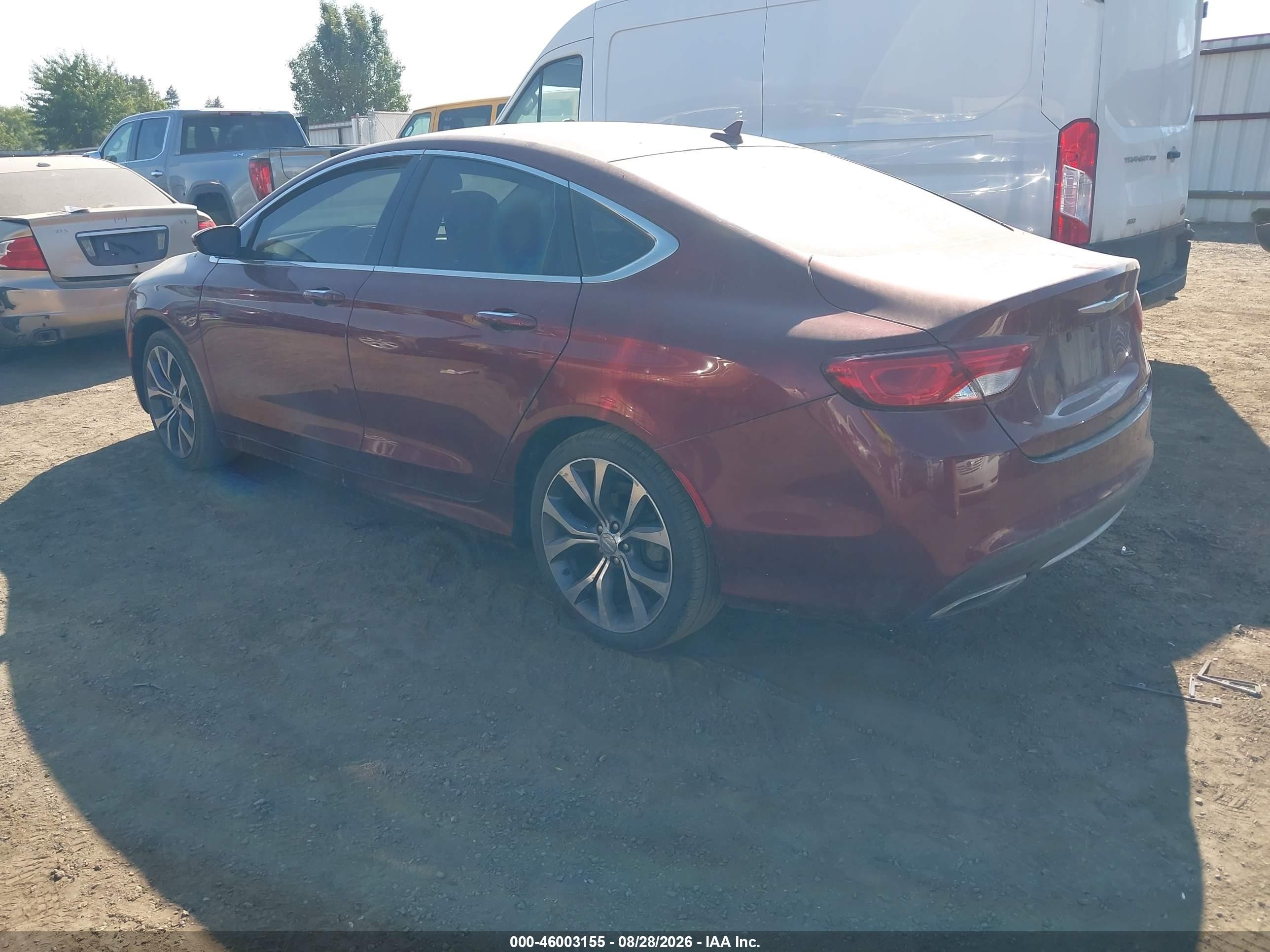 2015 Chrysler 200 C Maroon vin: 1C3CCCCG5FN608949