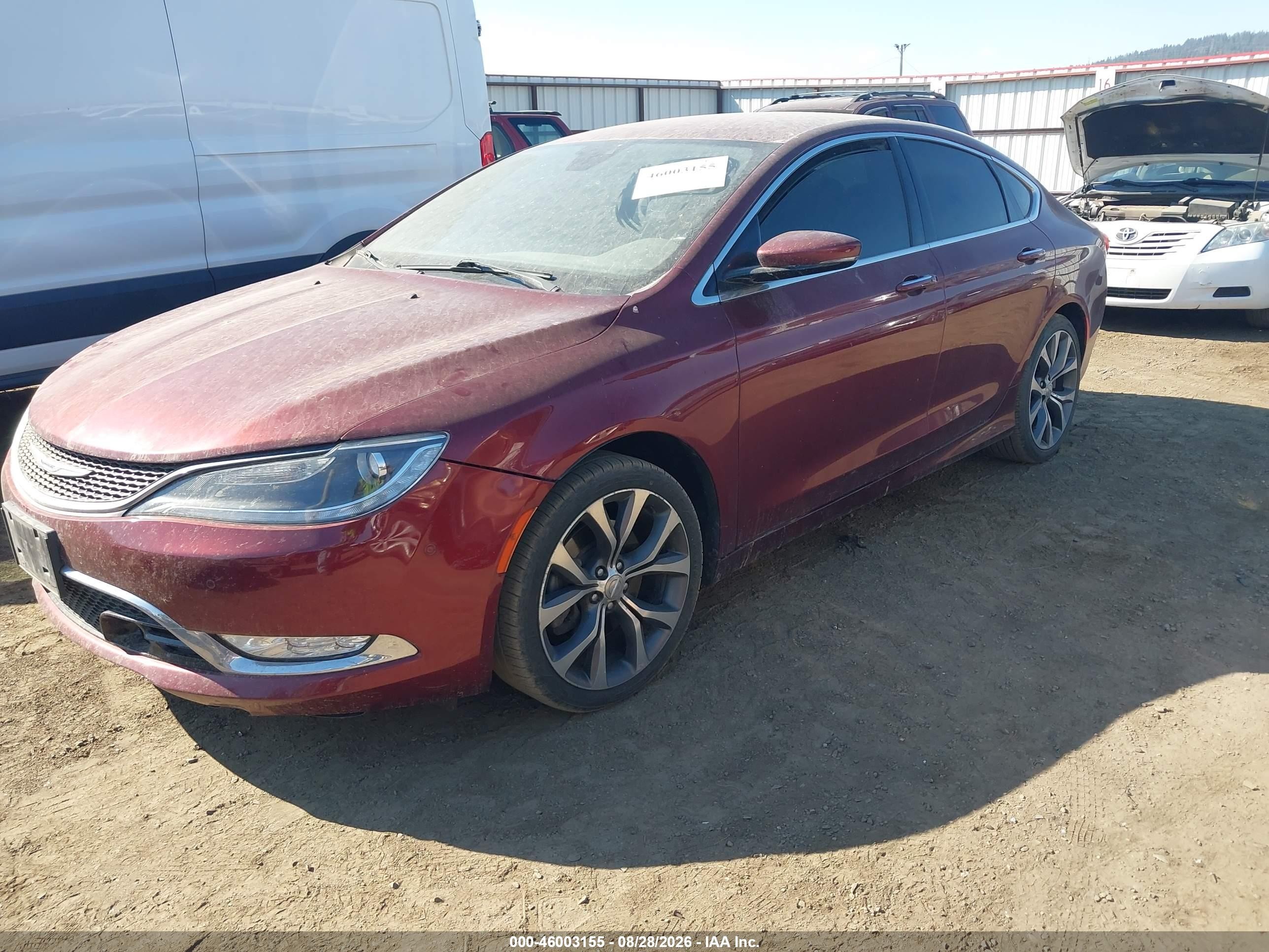 2015 Chrysler 200 C Maroon vin: 1C3CCCCG5FN608949
