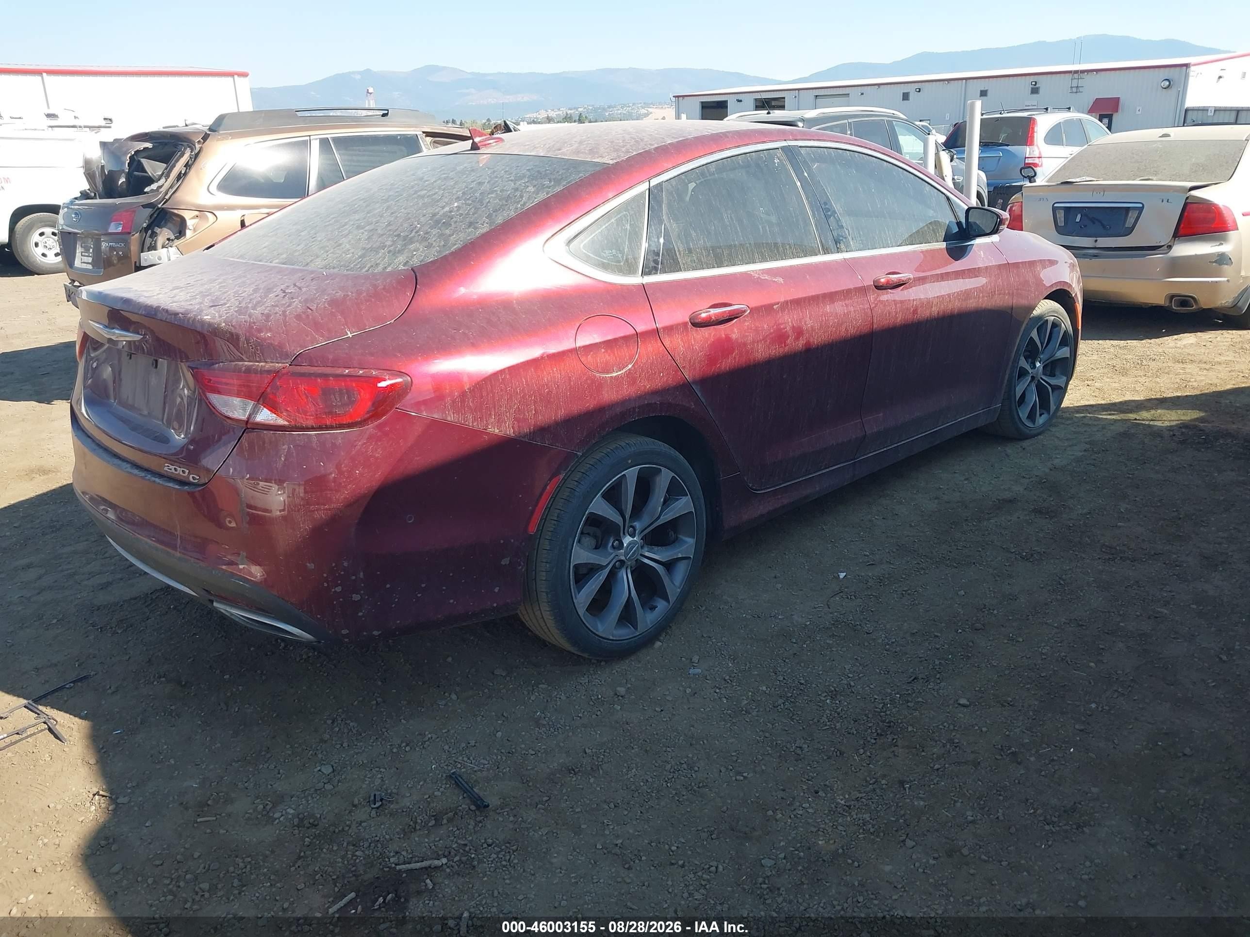 2015 Chrysler 200 C Maroon vin: 1C3CCCCG5FN608949