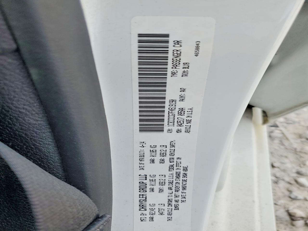 2015 Chrysler 200 C White vin: 1C3CCCCG7FN519190