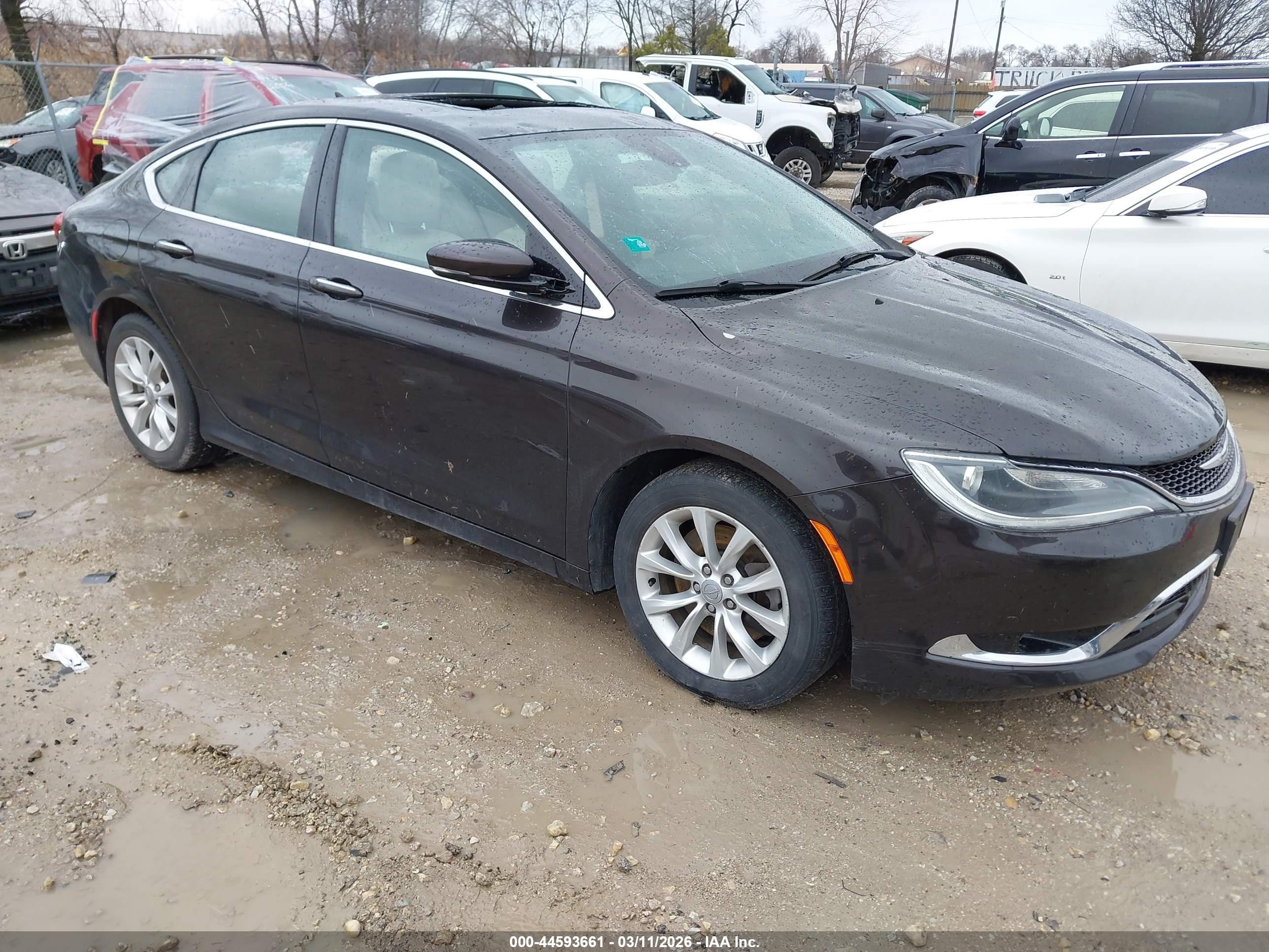 2015 Chrysler 200 C Коричневый vin: 1C3CCCCG7FN599929