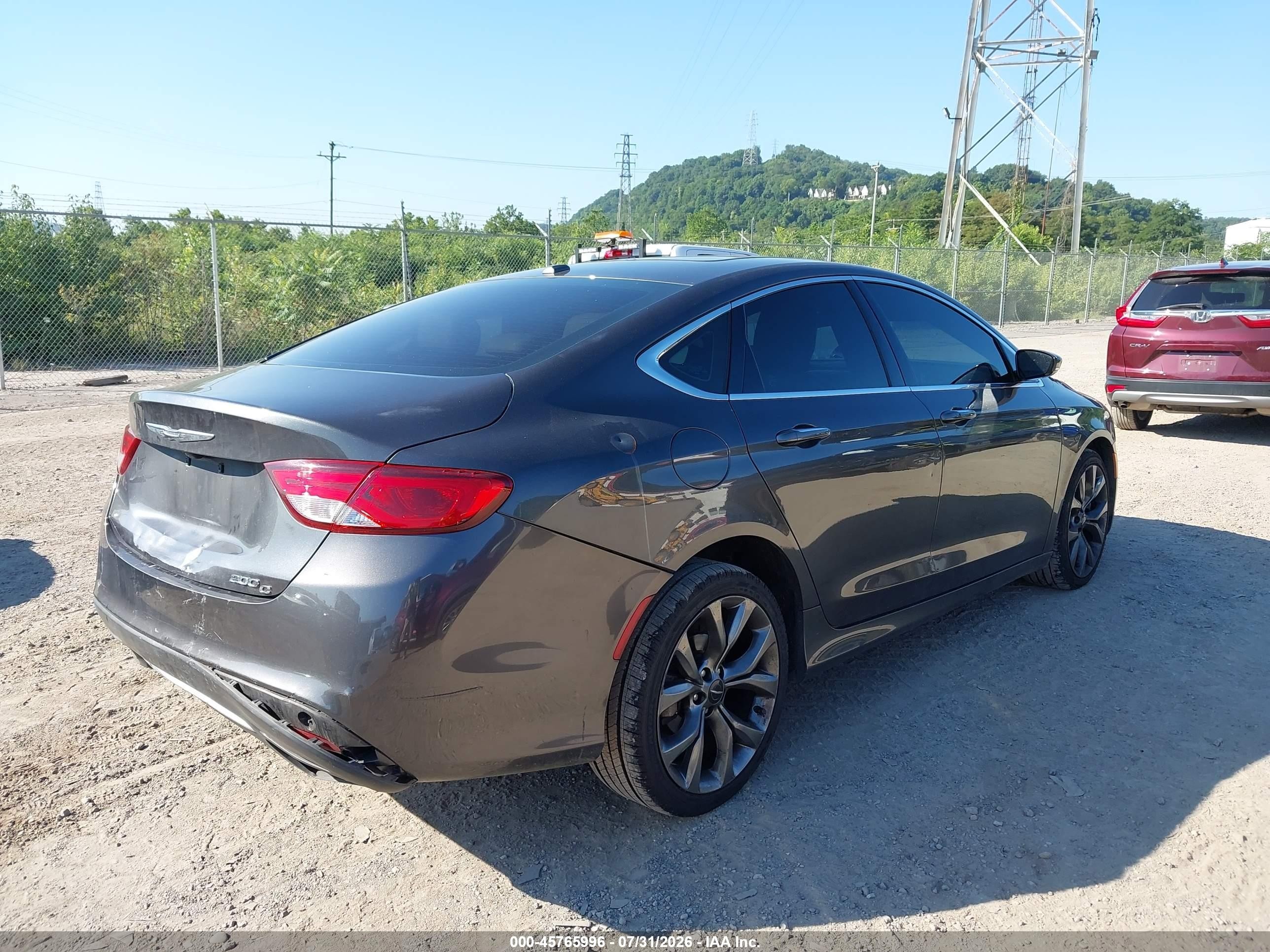 2015 Chrysler 200 C Gray vin: 1C3CCCCG7FN665377