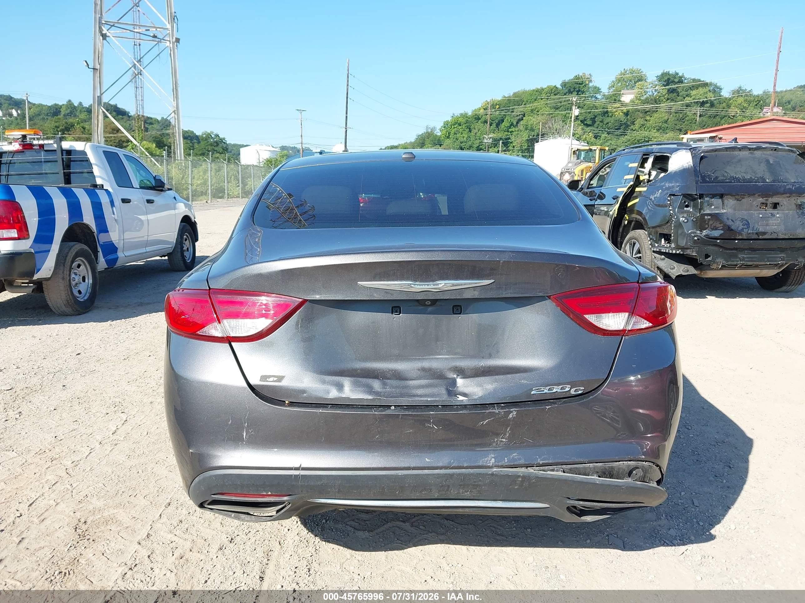 2015 Chrysler 200 C Gray vin: 1C3CCCCG7FN665377