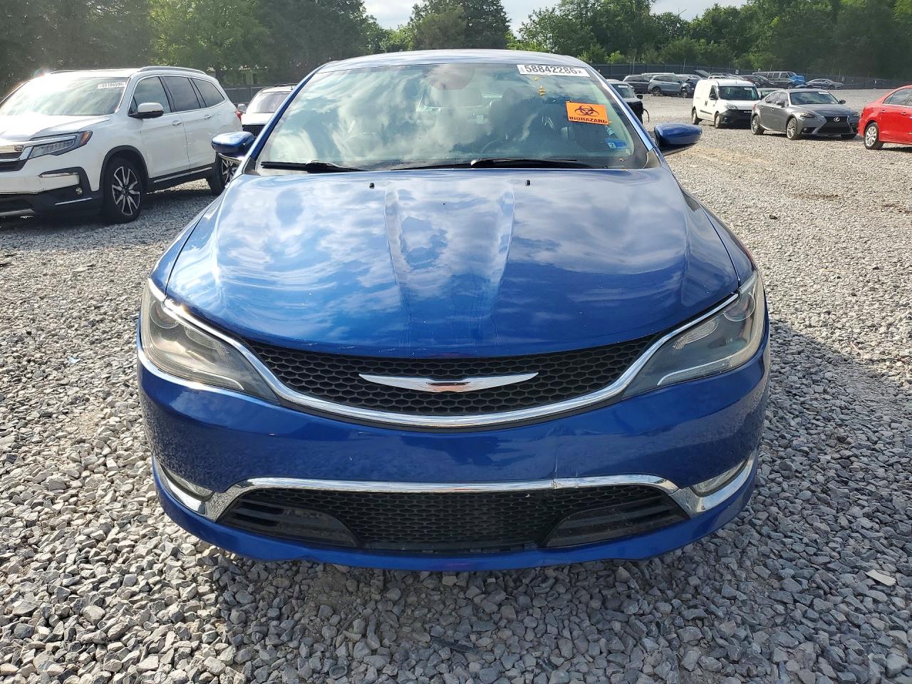 2015 Chrysler 200 C Blue vin: 1C3CCCCG8FN510174