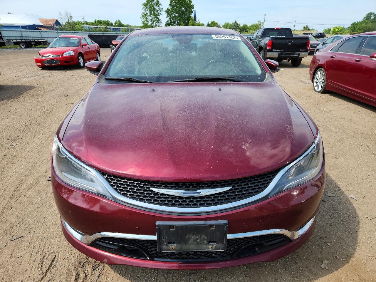2015 Chrysler 200 C Red vin: 1C3CCCCG8FN616009