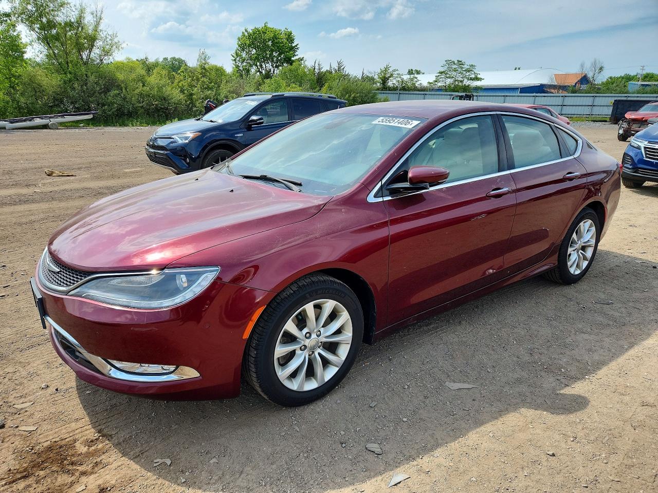 2015 Chrysler 200 C Red vin: 1C3CCCCG8FN616009