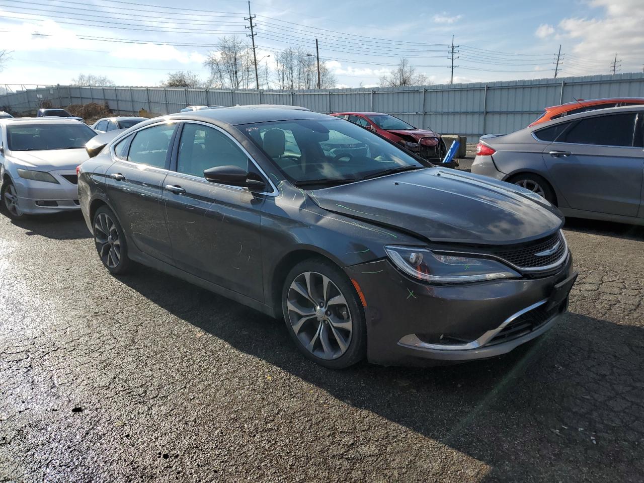 2015 Chrysler 200 C Gray vin: 1C3CCCCG9FN515514