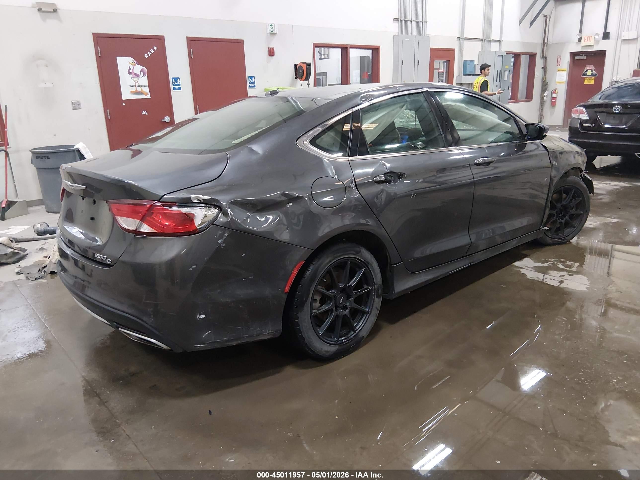 2015 Chrysler 200 C Серый vin: 1C3CCCCG9FN517117