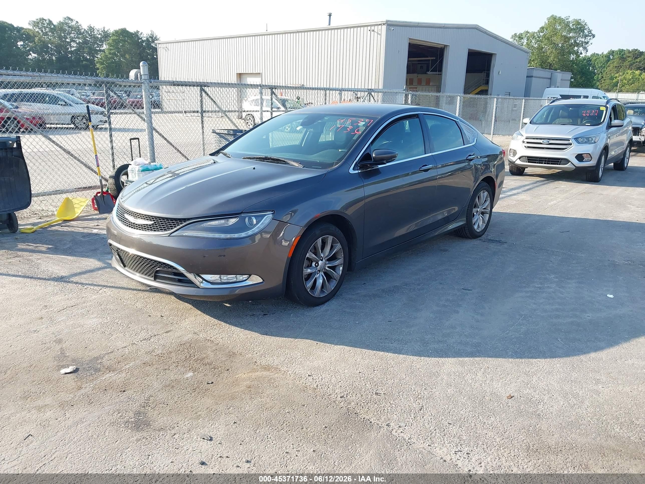 2015 Chrysler 200 C Gray vin: 1C3CCCCGXFN509933