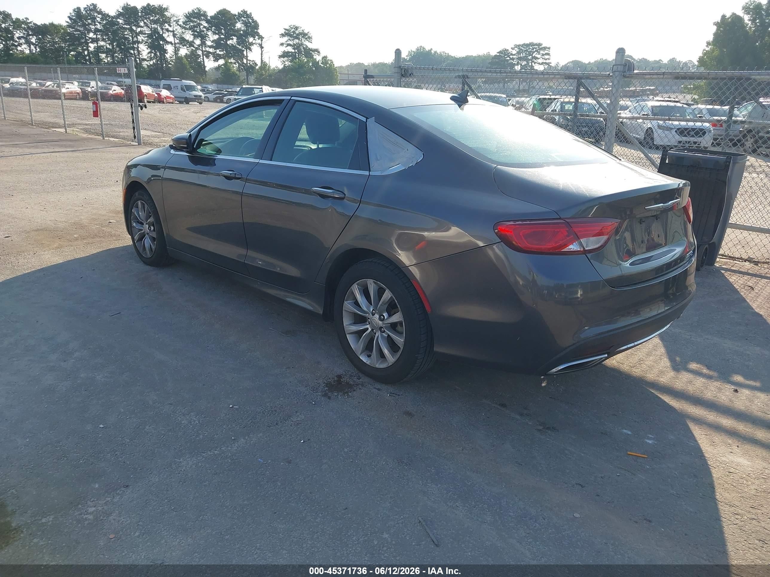 2015 Chrysler 200 C Gray vin: 1C3CCCCGXFN509933