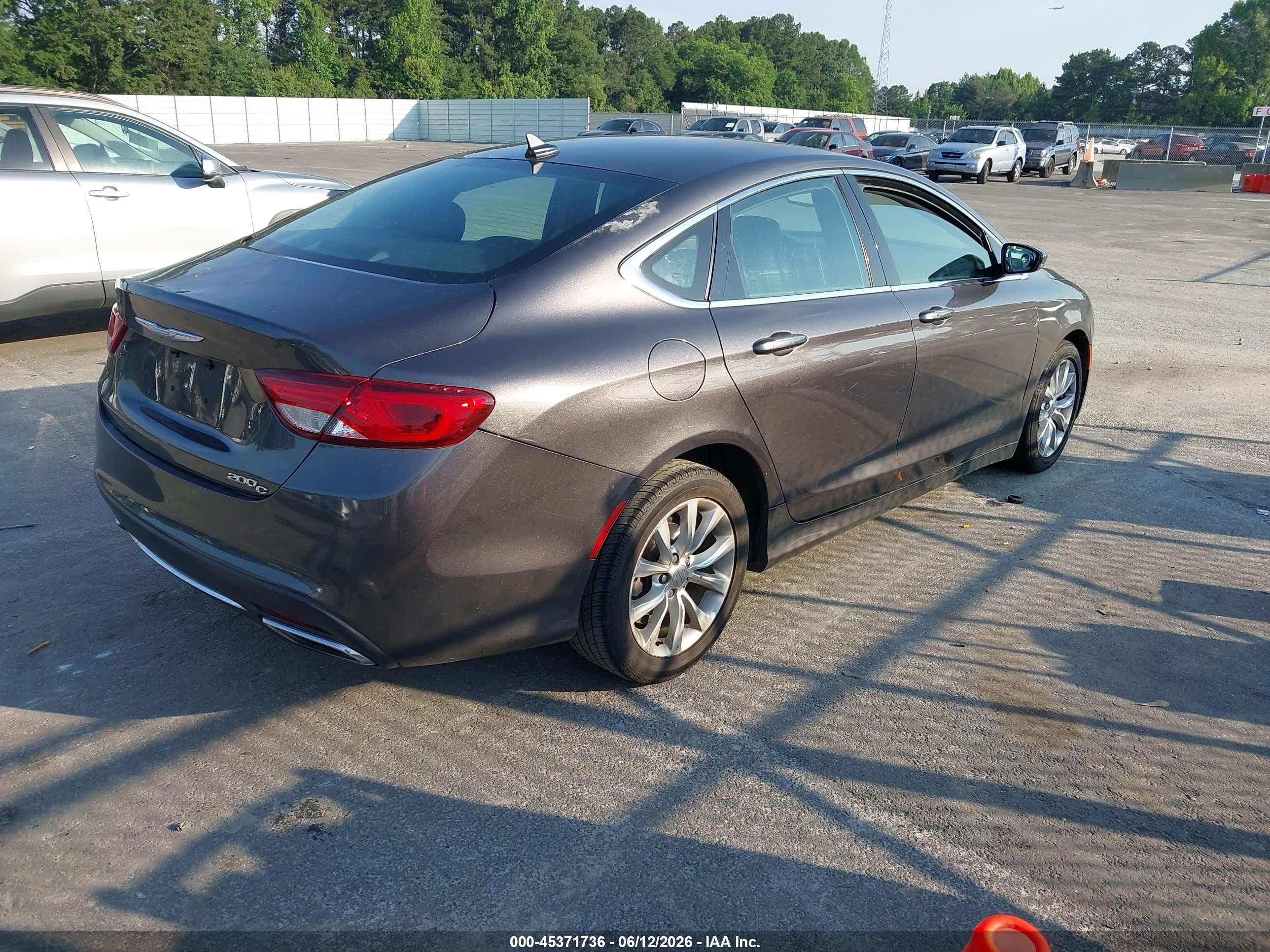 2015 Chrysler 200 C Gray vin: 1C3CCCCGXFN509933