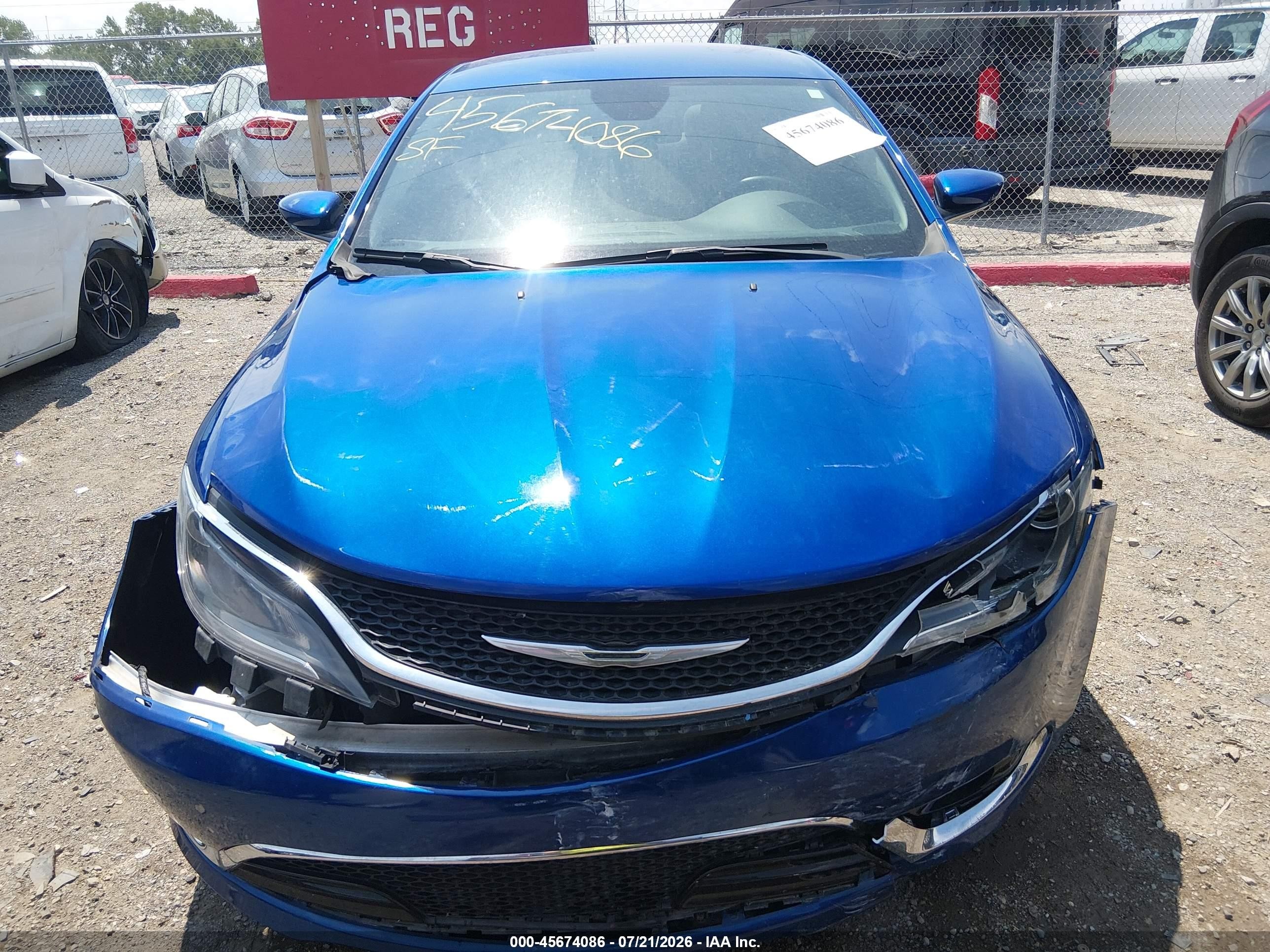 2015 Chrysler 200 C Blue vin: 1C3CCCCGXFN519698