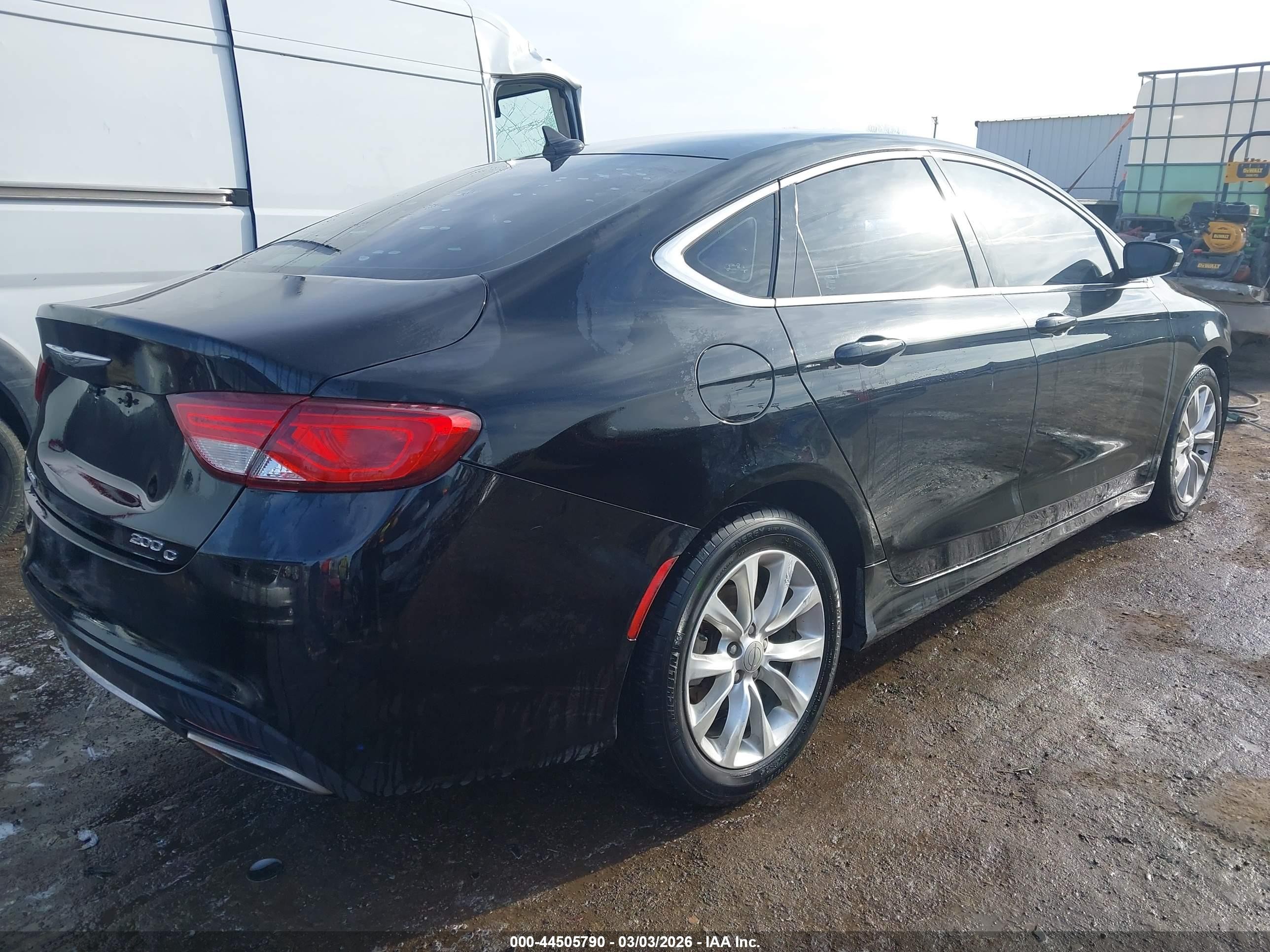 2015 Chrysler 200 C Black vin: 1C3CCCCGXFN549073