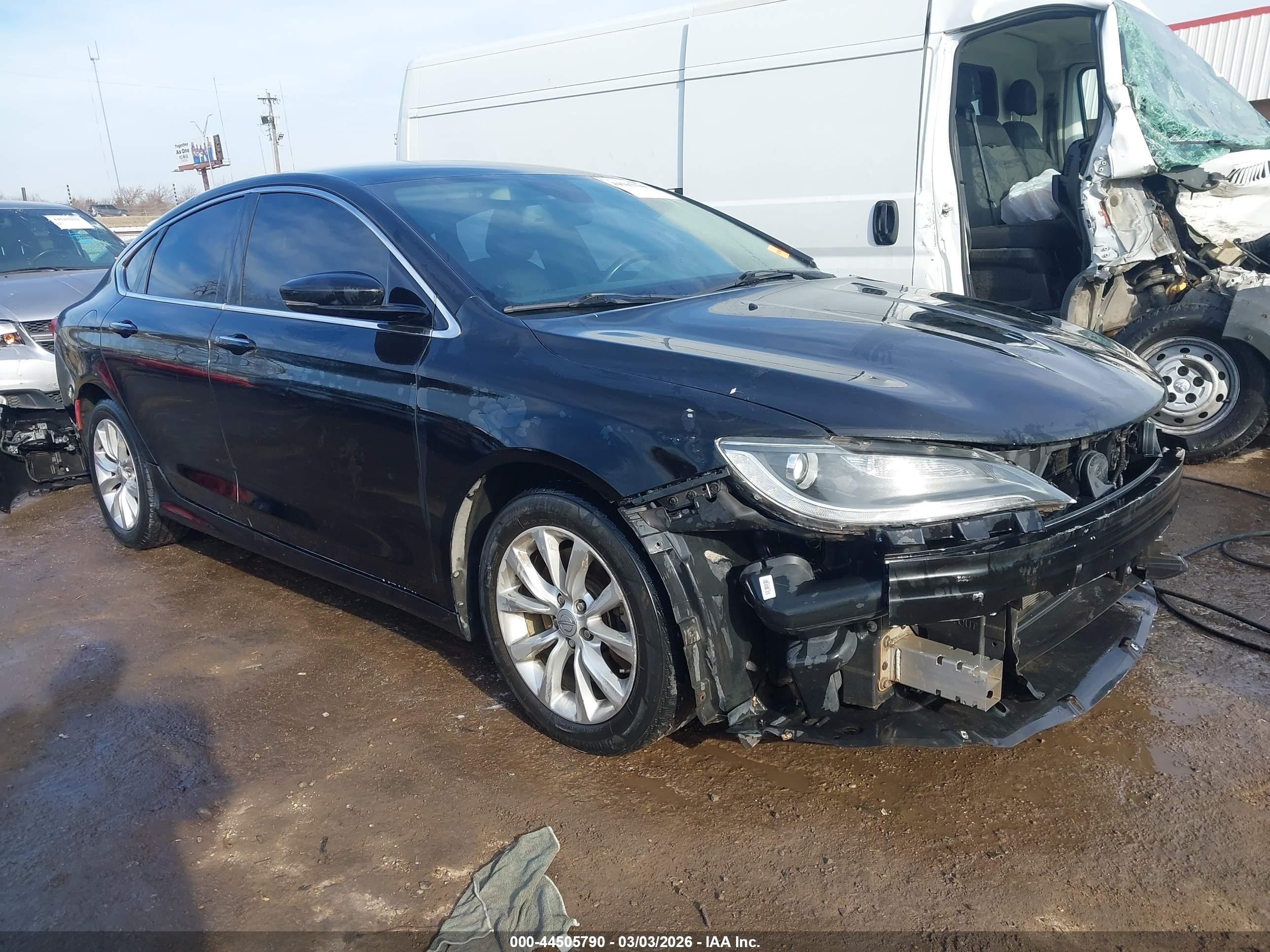 2015 Chrysler 200 C Black vin: 1C3CCCCGXFN549073
