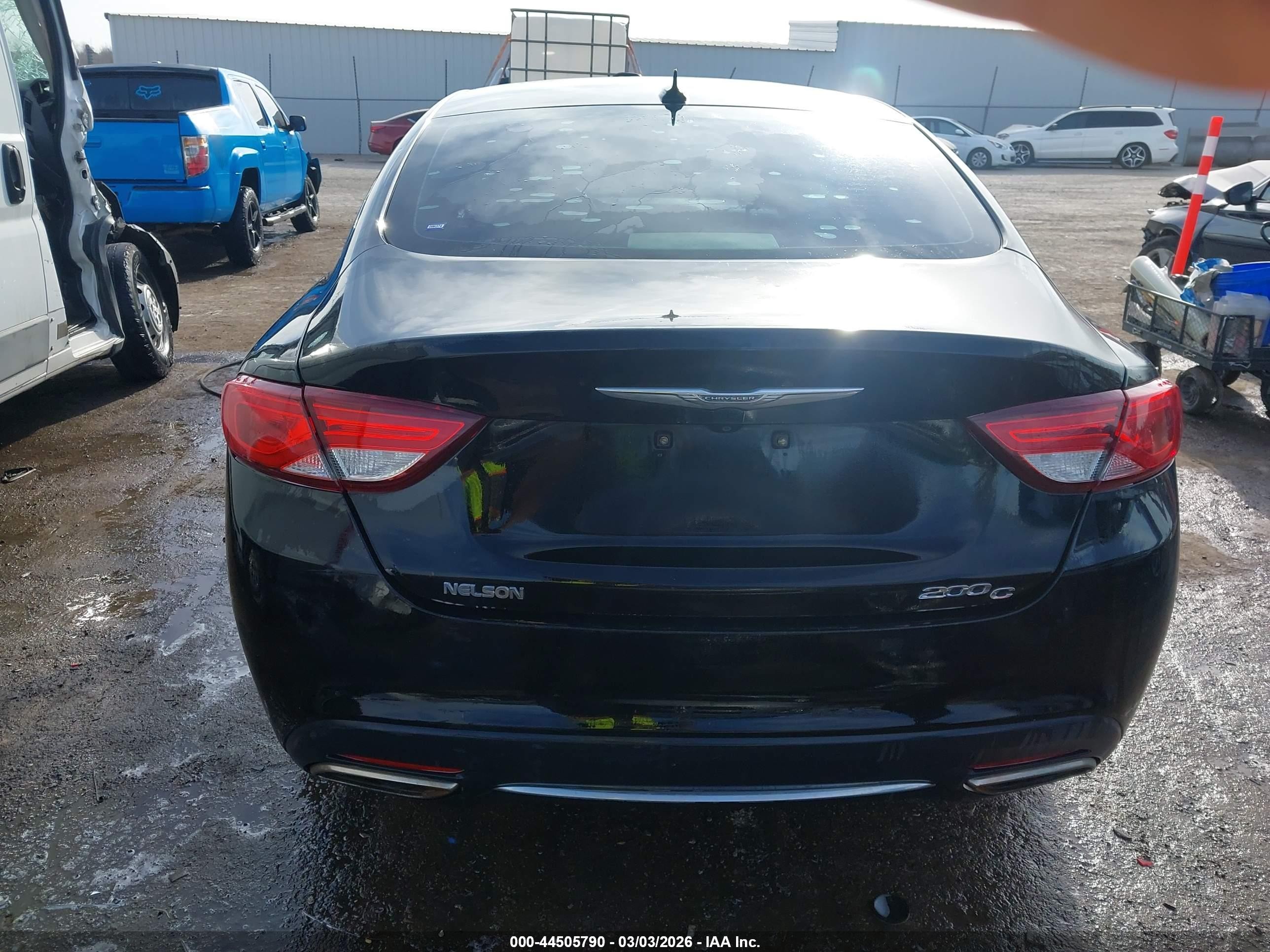 2015 Chrysler 200 C Black vin: 1C3CCCCGXFN549073