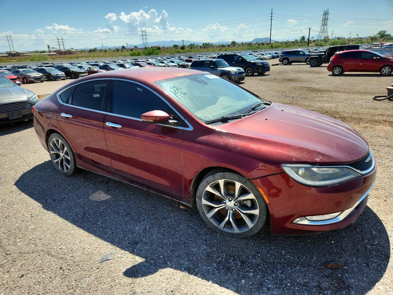 2015 Chrysler 200 C Maroon vin: 1C3CCCCGXFN623088