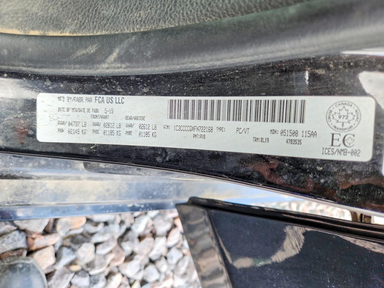 2015 Chrysler 200 C Black vin: 1C3CCCCGXFN722168