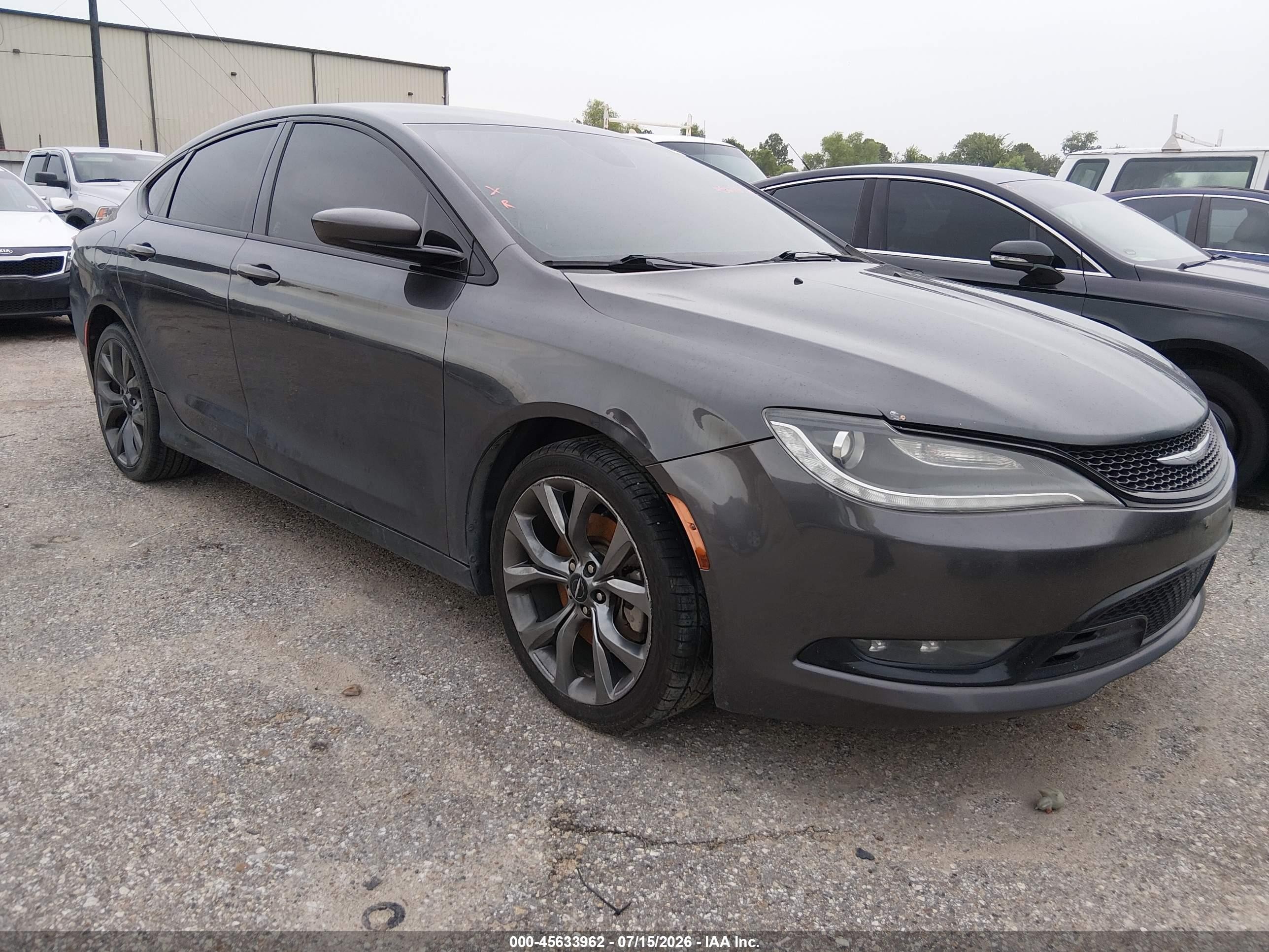 2015 Chrysler 200 S Gray vin: 1C3CCCDG2FN639218