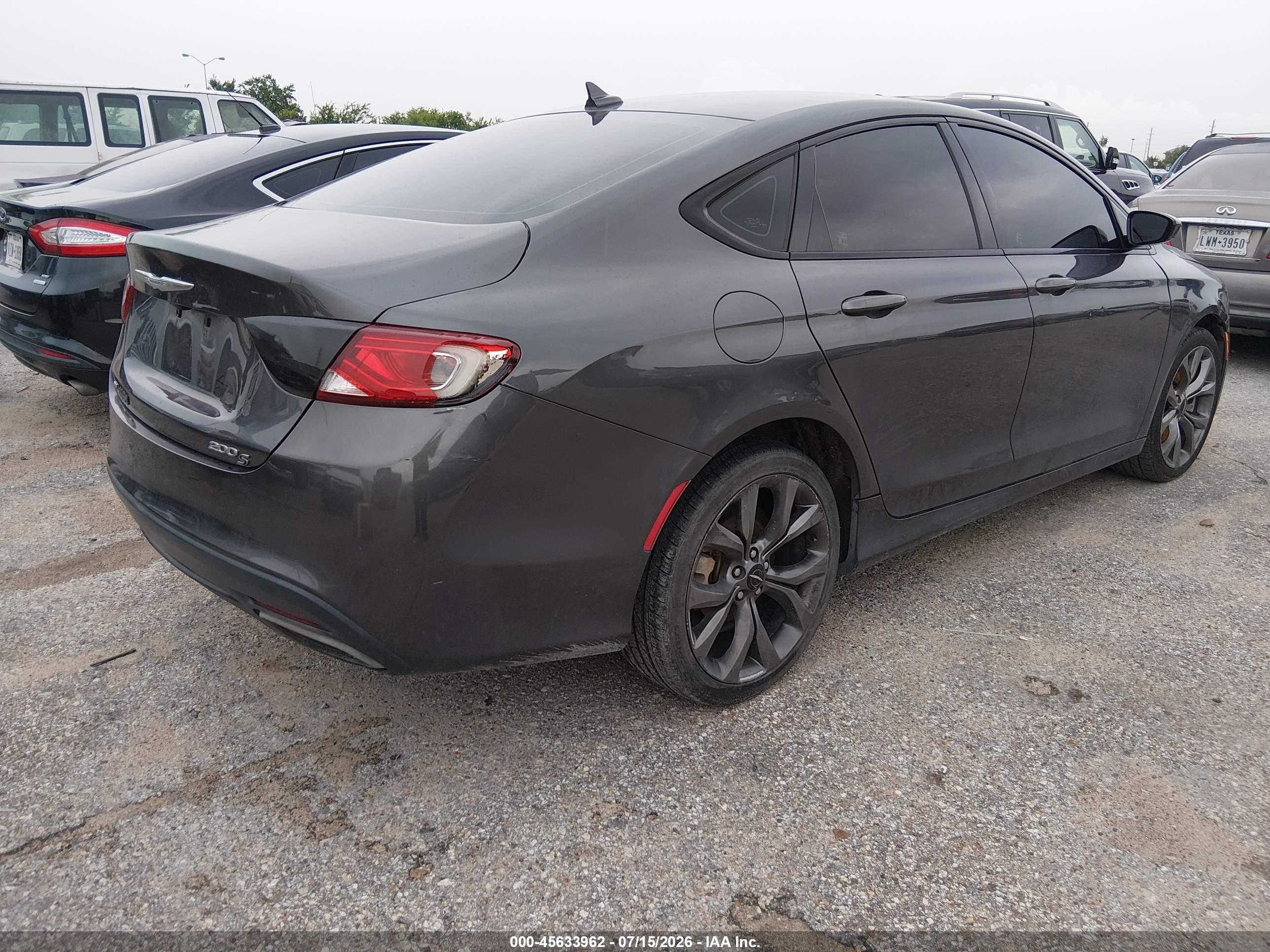 2015 Chrysler 200 S Gray vin: 1C3CCCDG2FN639218