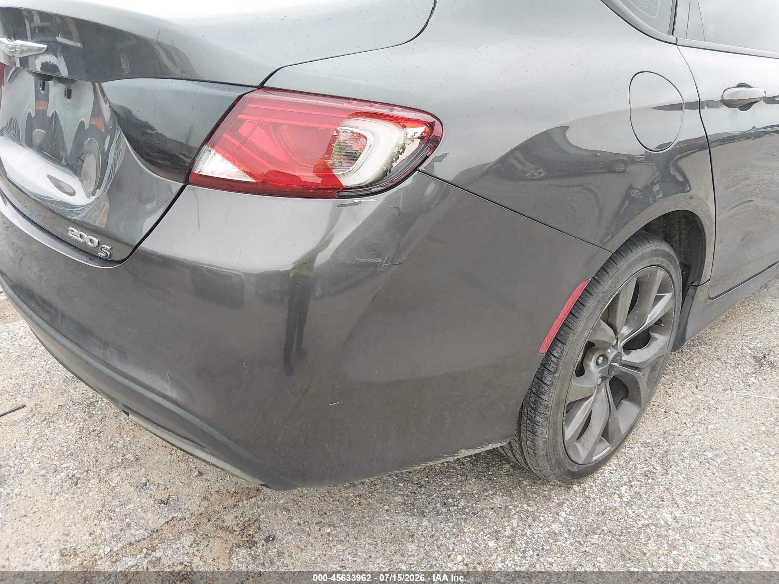 2015 Chrysler 200 S Gray vin: 1C3CCCDG2FN639218
