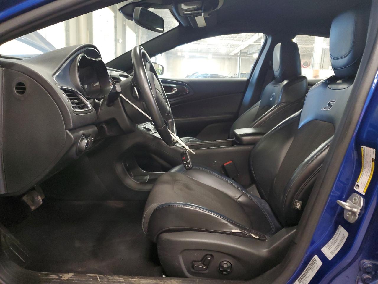 2015 Chrysler 200 S Blue vin: 1C3CCCDG3FN598078 Damage: Left Front Seat Cushion, Torn, > 12 Inches