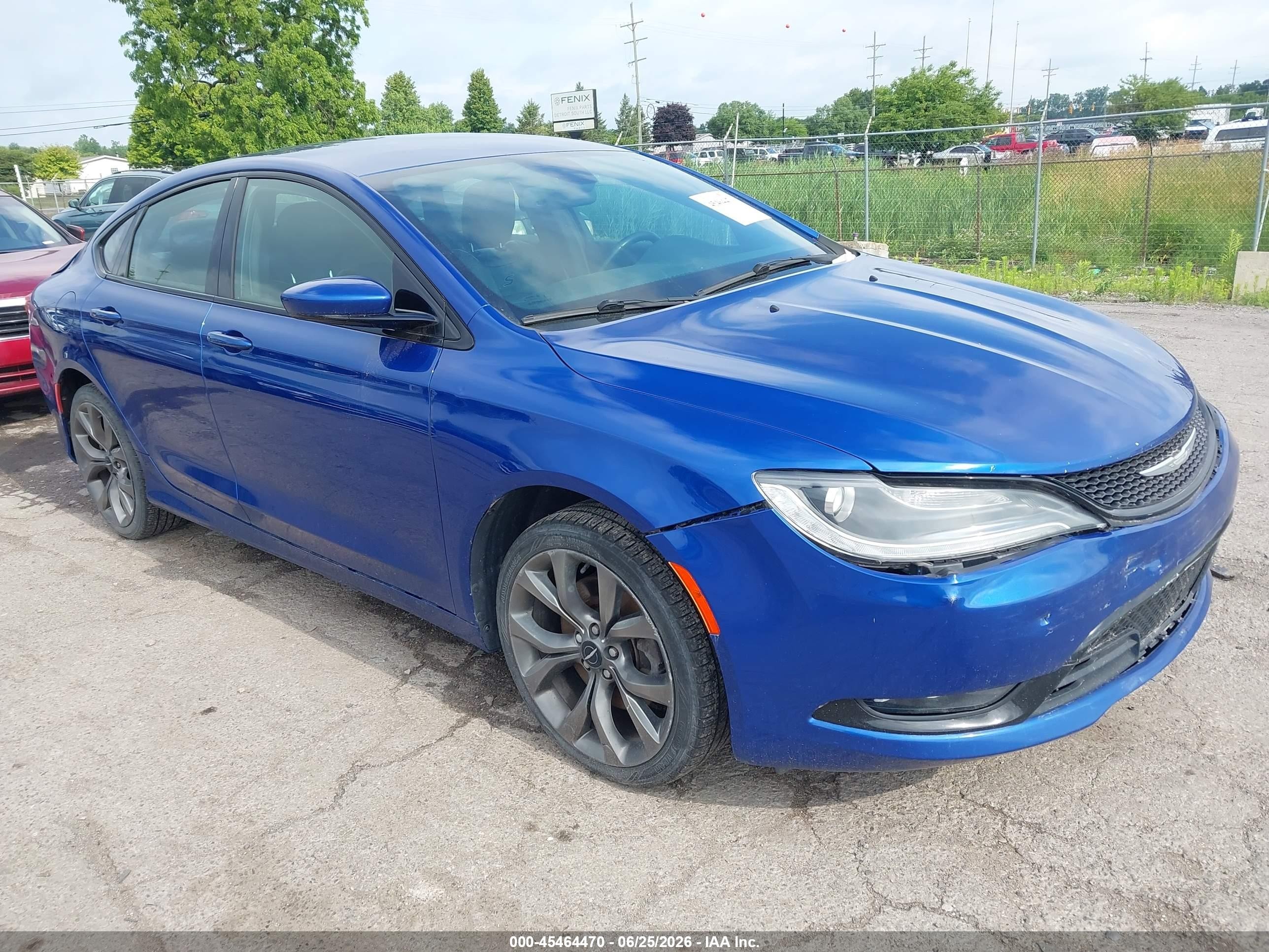 2015 Chrysler 200 S Blue vin: 1C3CCCDG7FN656614