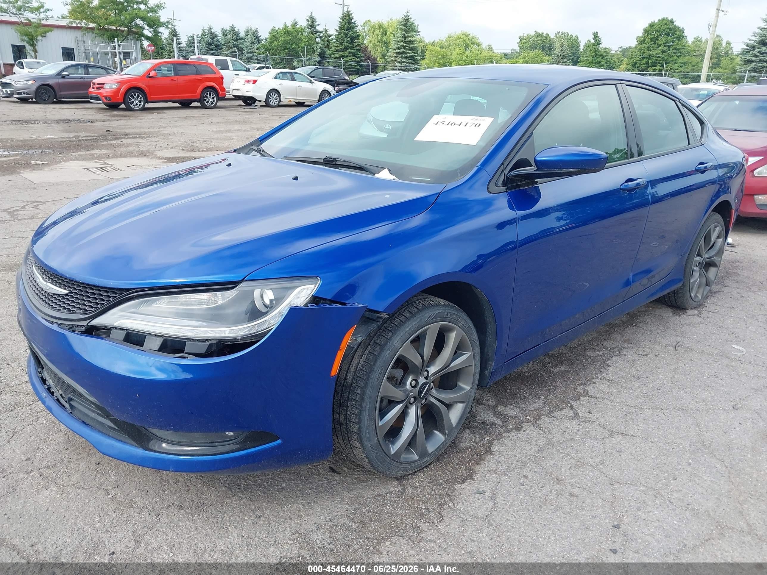 2015 Chrysler 200 S Синий vin: 1C3CCCDG7FN656614