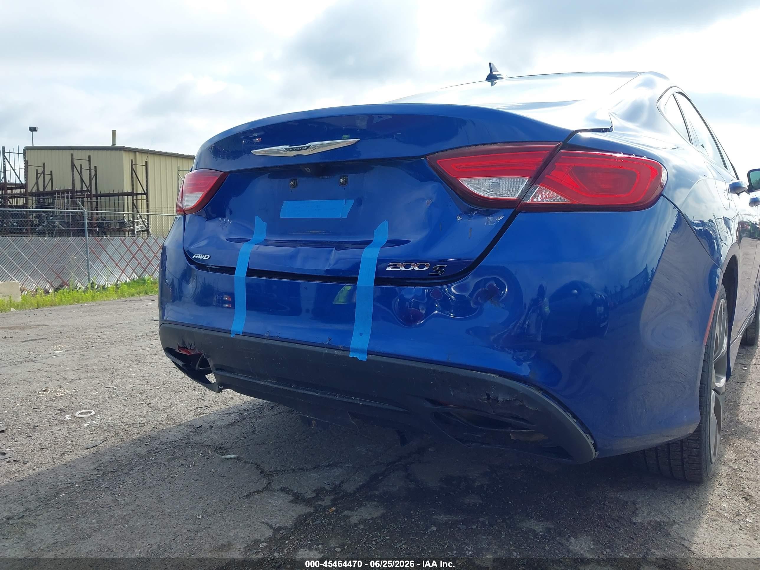 2015 Chrysler 200 S Синий vin: 1C3CCCDG7FN656614