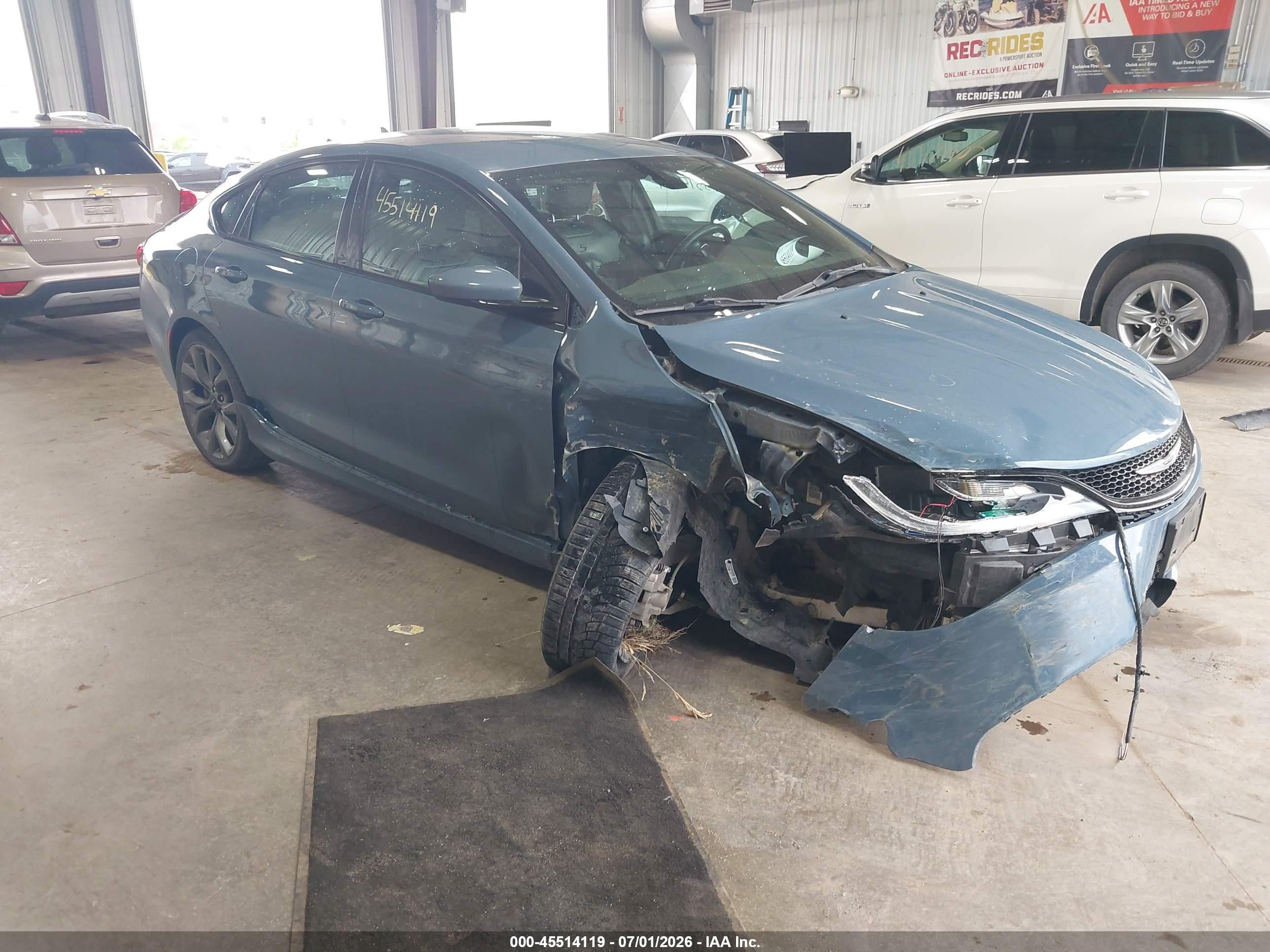 2015 Chrysler 200 S Blue vin: 1C3CCCDG7FN718027