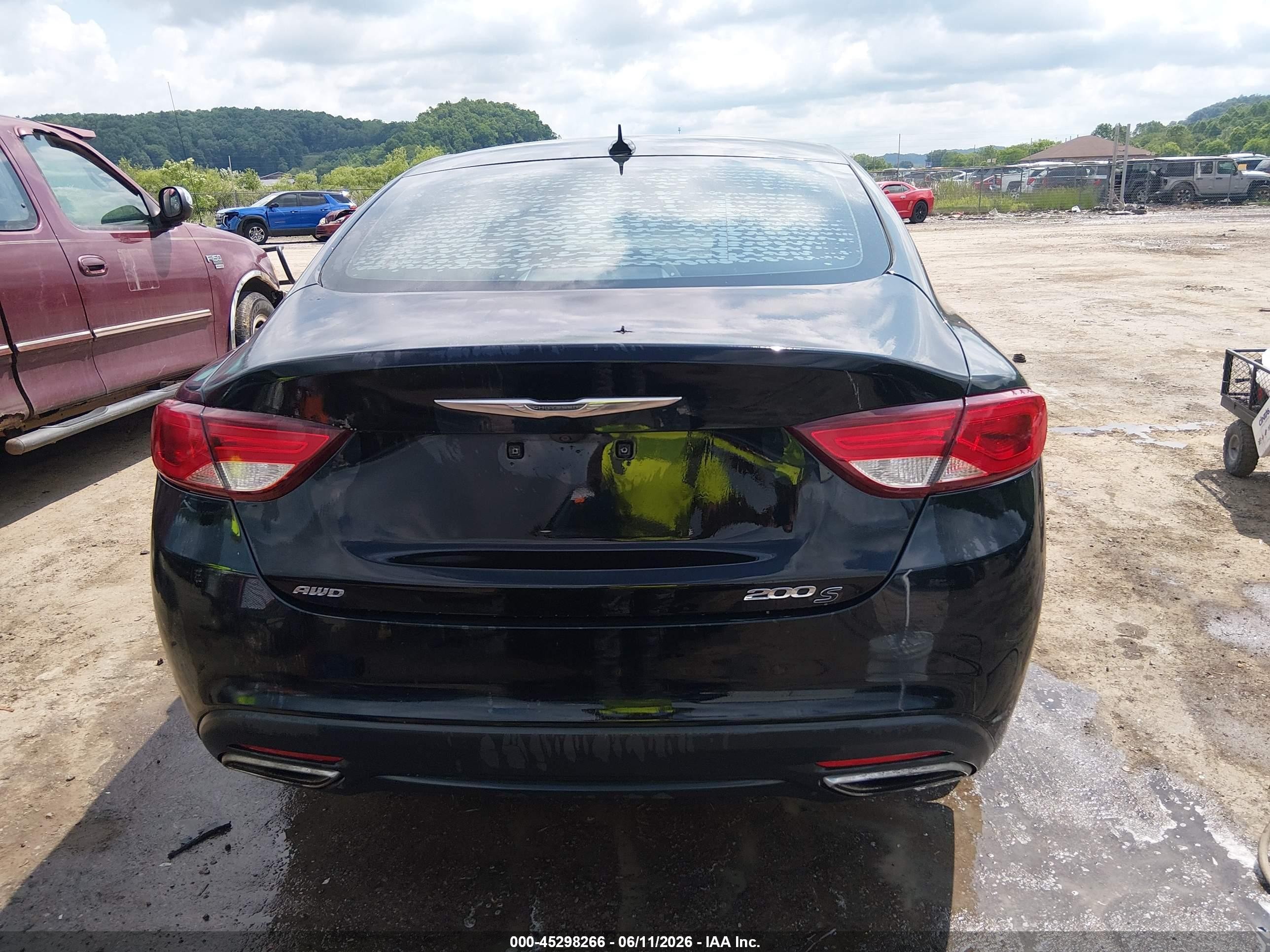 2015 Chrysler 200 S Black vin: 1C3CCCDG8FN610760