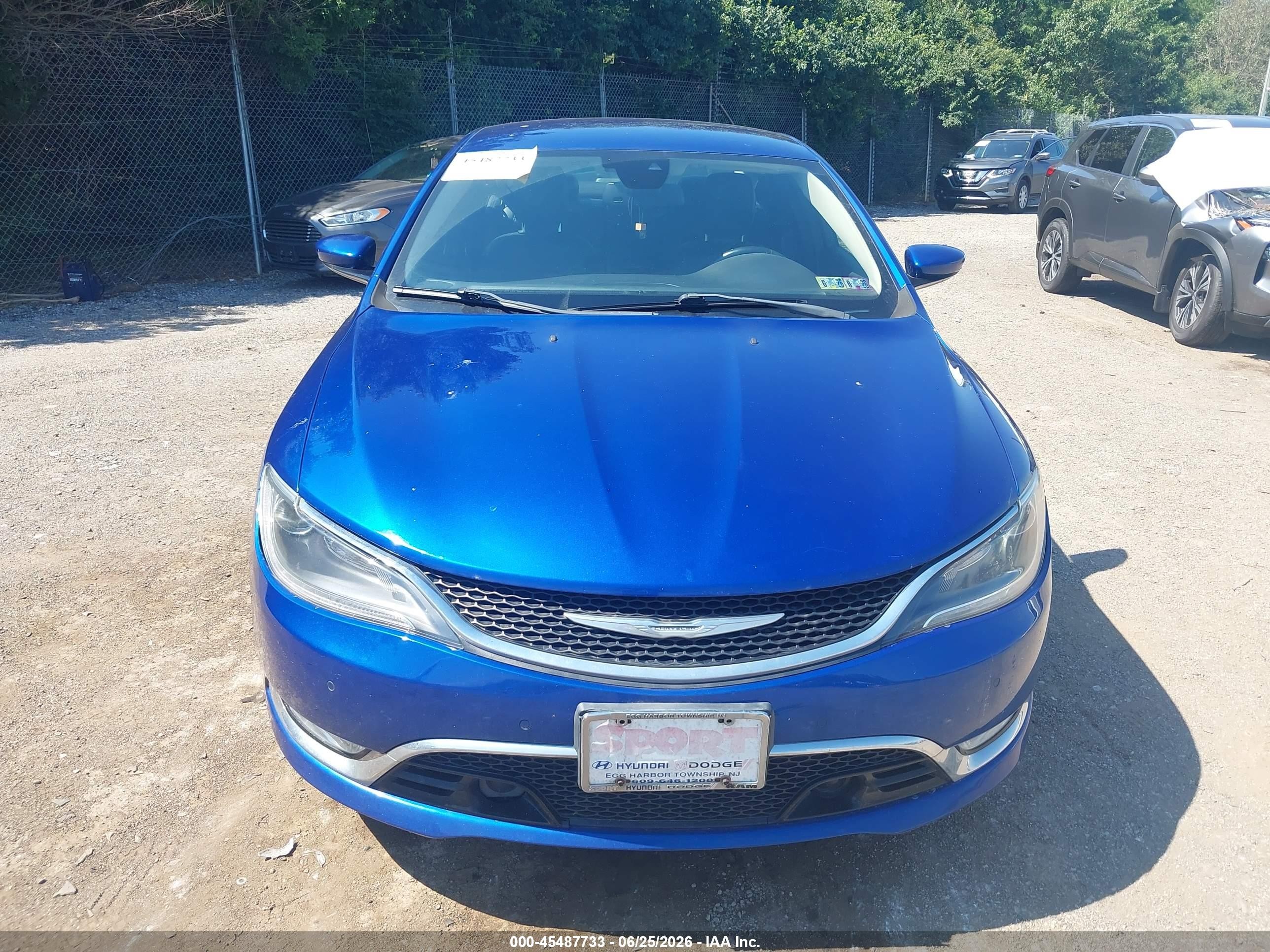 2015 Chrysler 200 C Blue vin: 1C3CCCEG0FN523790