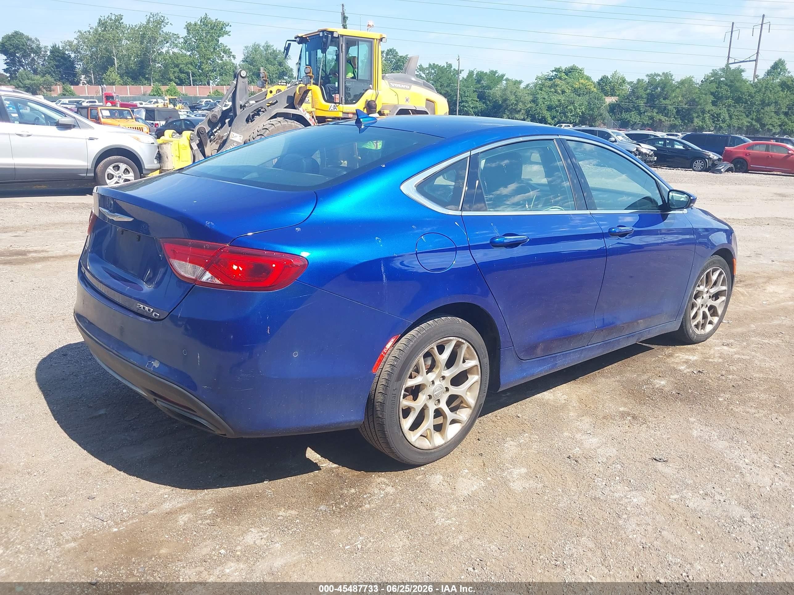 2015 Chrysler 200 C Blue vin: 1C3CCCEG0FN523790