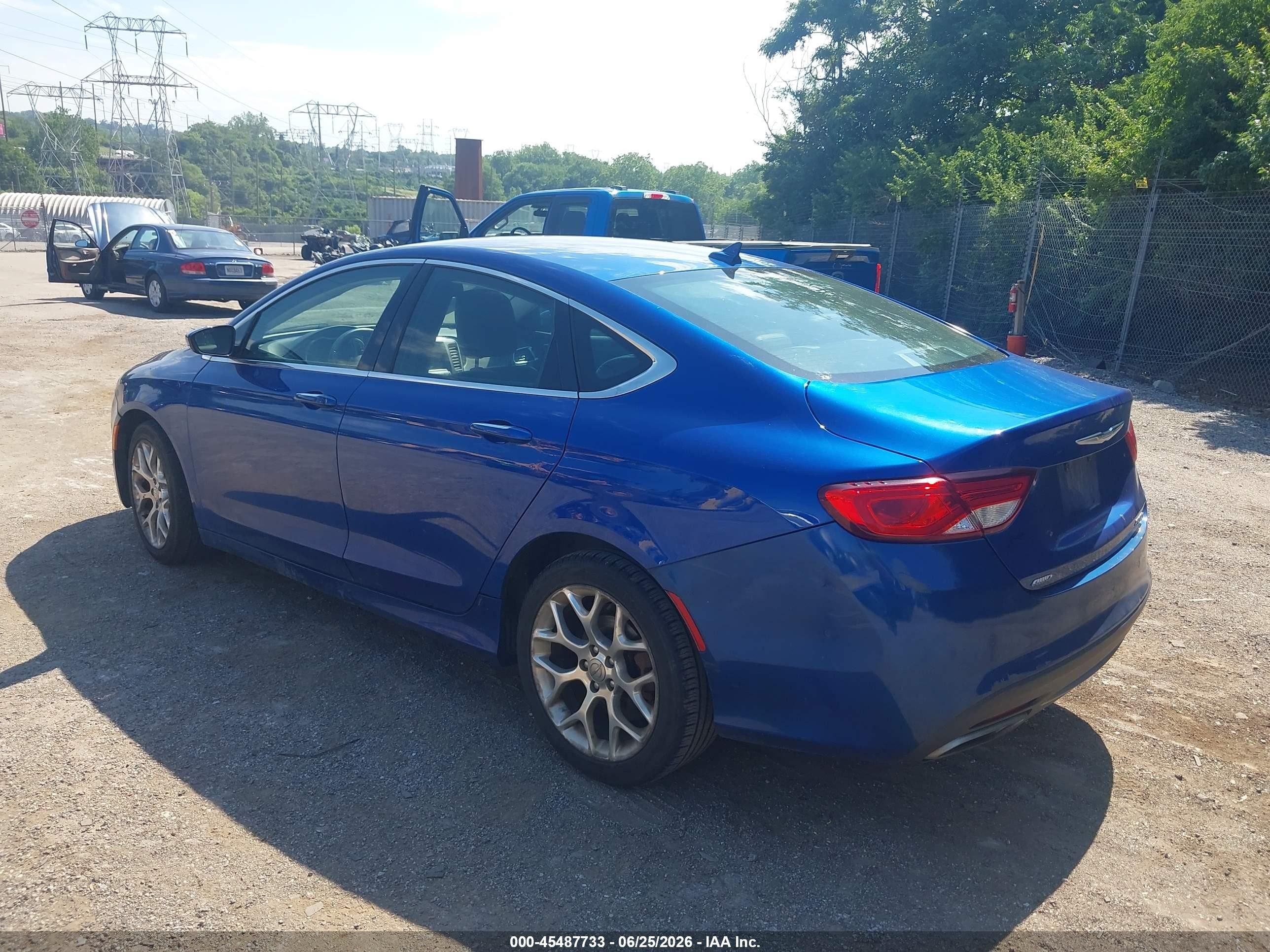 2015 Chrysler 200 C Blue vin: 1C3CCCEG0FN523790