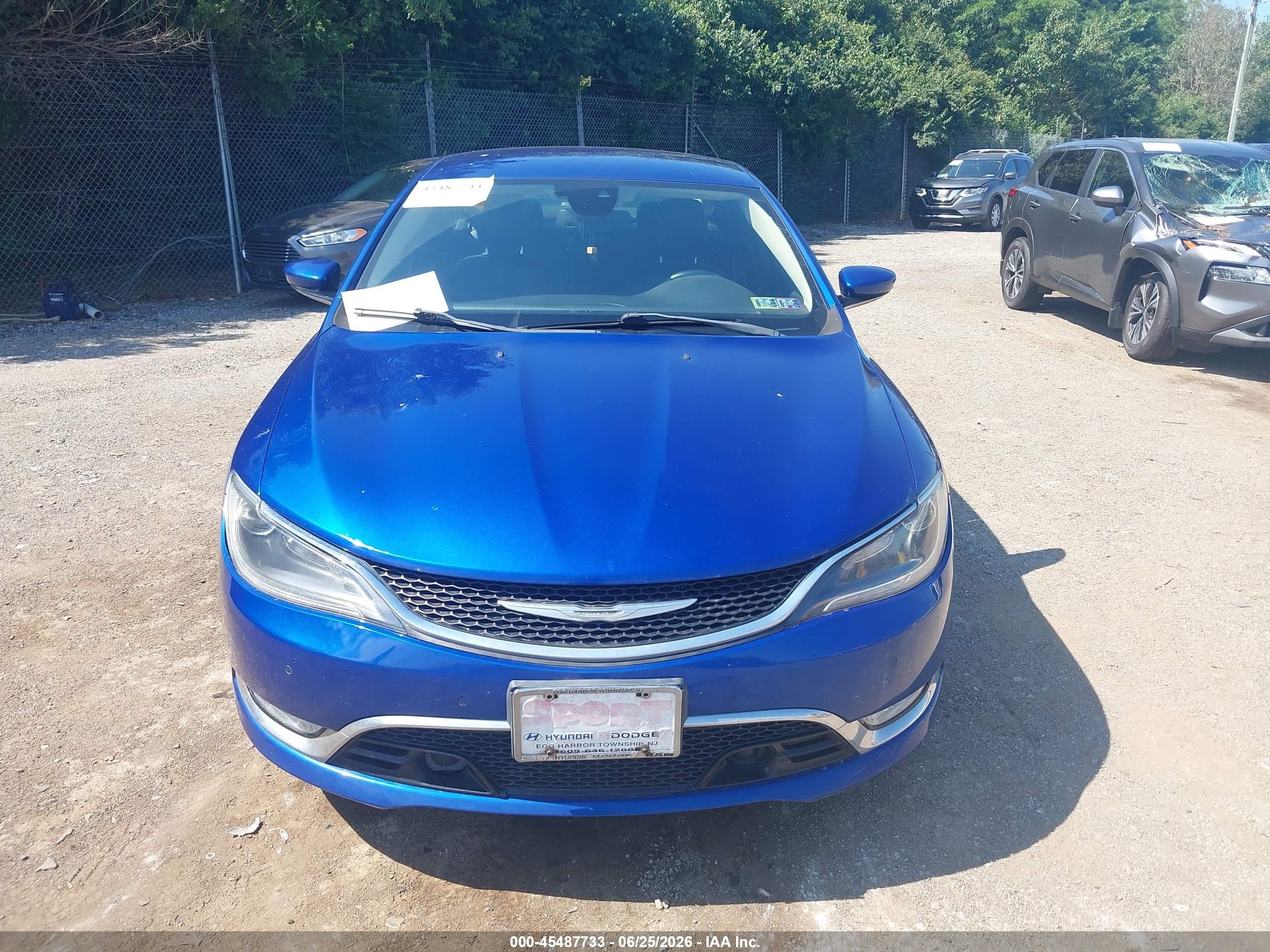 2015 Chrysler 200 C Blue vin: 1C3CCCEG0FN523790