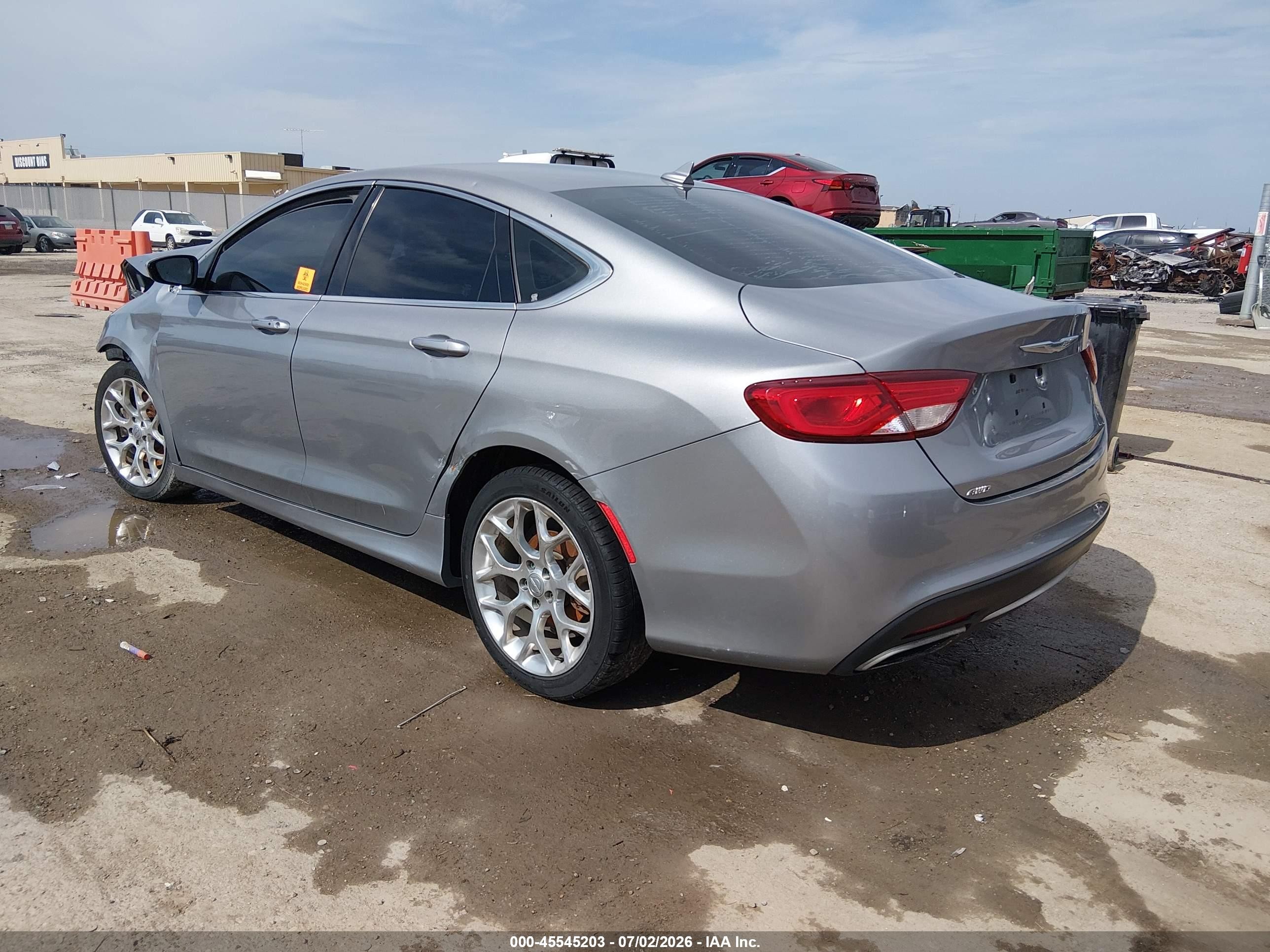 2015 Chrysler 200 C Gray vin: 1C3CCCEG1FN512474