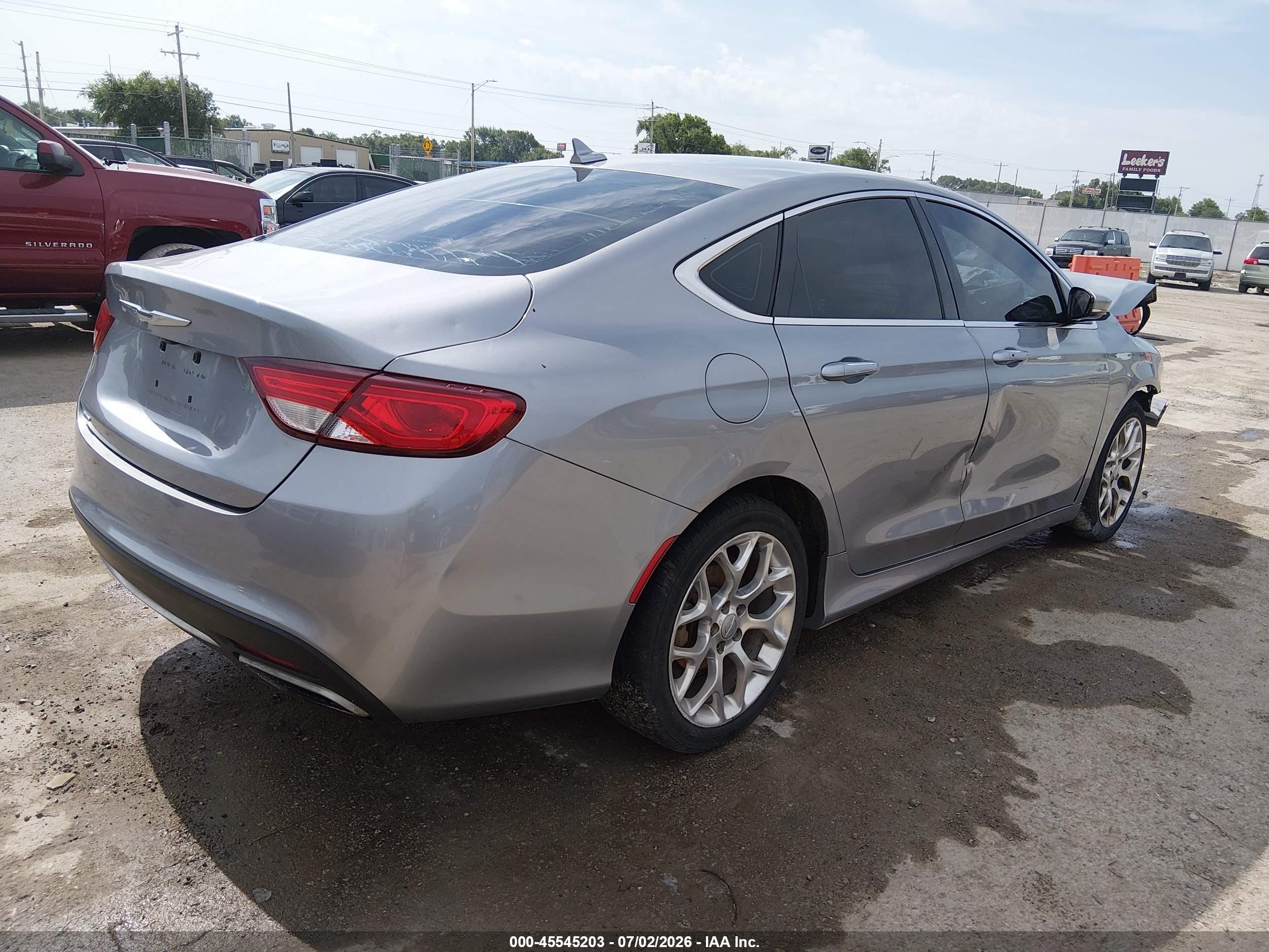 2015 Chrysler 200 C Gray vin: 1C3CCCEG1FN512474
