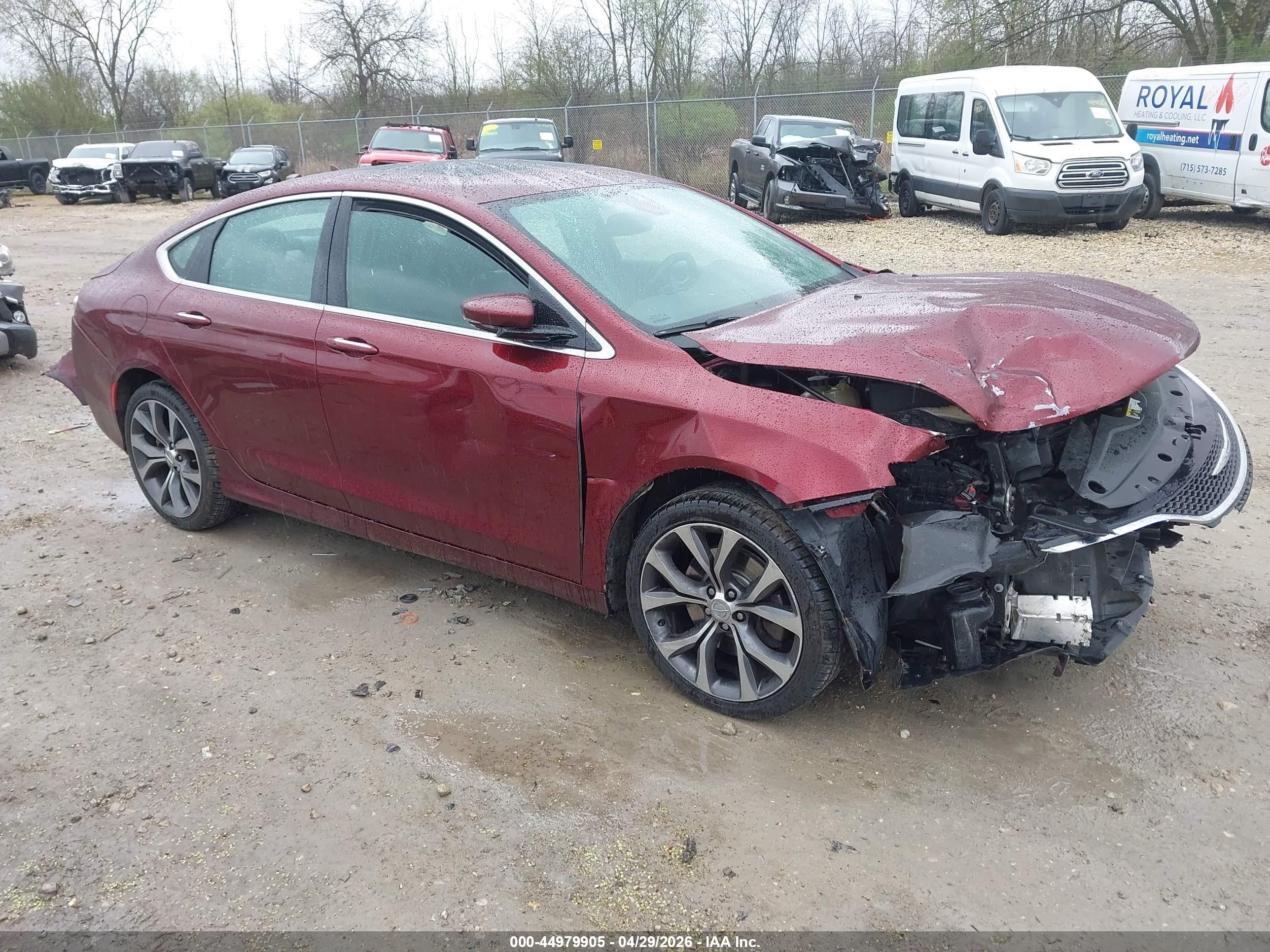 2015 Chrysler 200 C Бордовый vin: 1C3CCCEG1FN589314