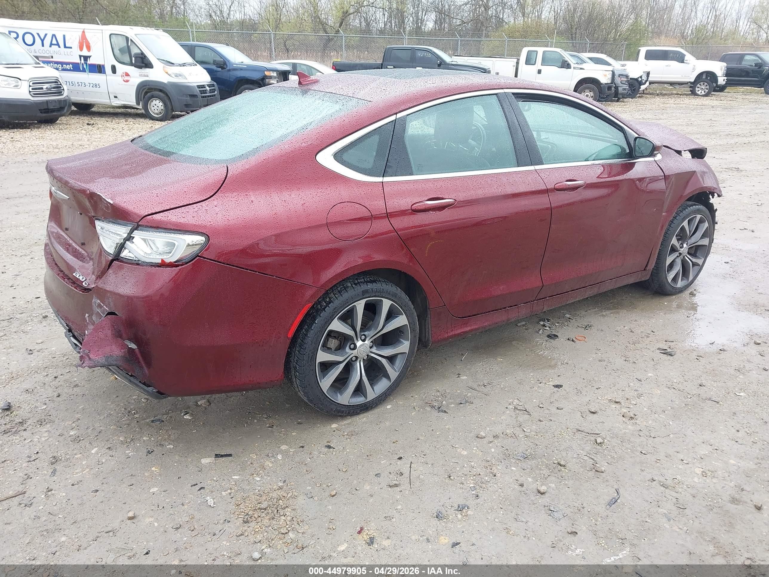 2015 Chrysler 200 C Бордовый vin: 1C3CCCEG1FN589314