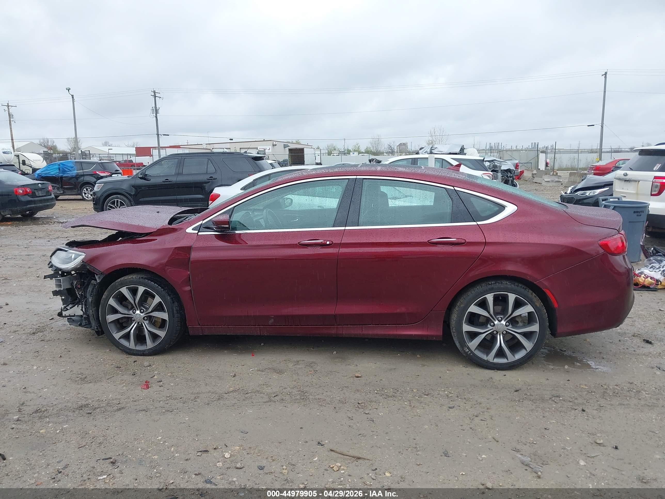 2015 Chrysler 200 C Бордовый vin: 1C3CCCEG1FN589314