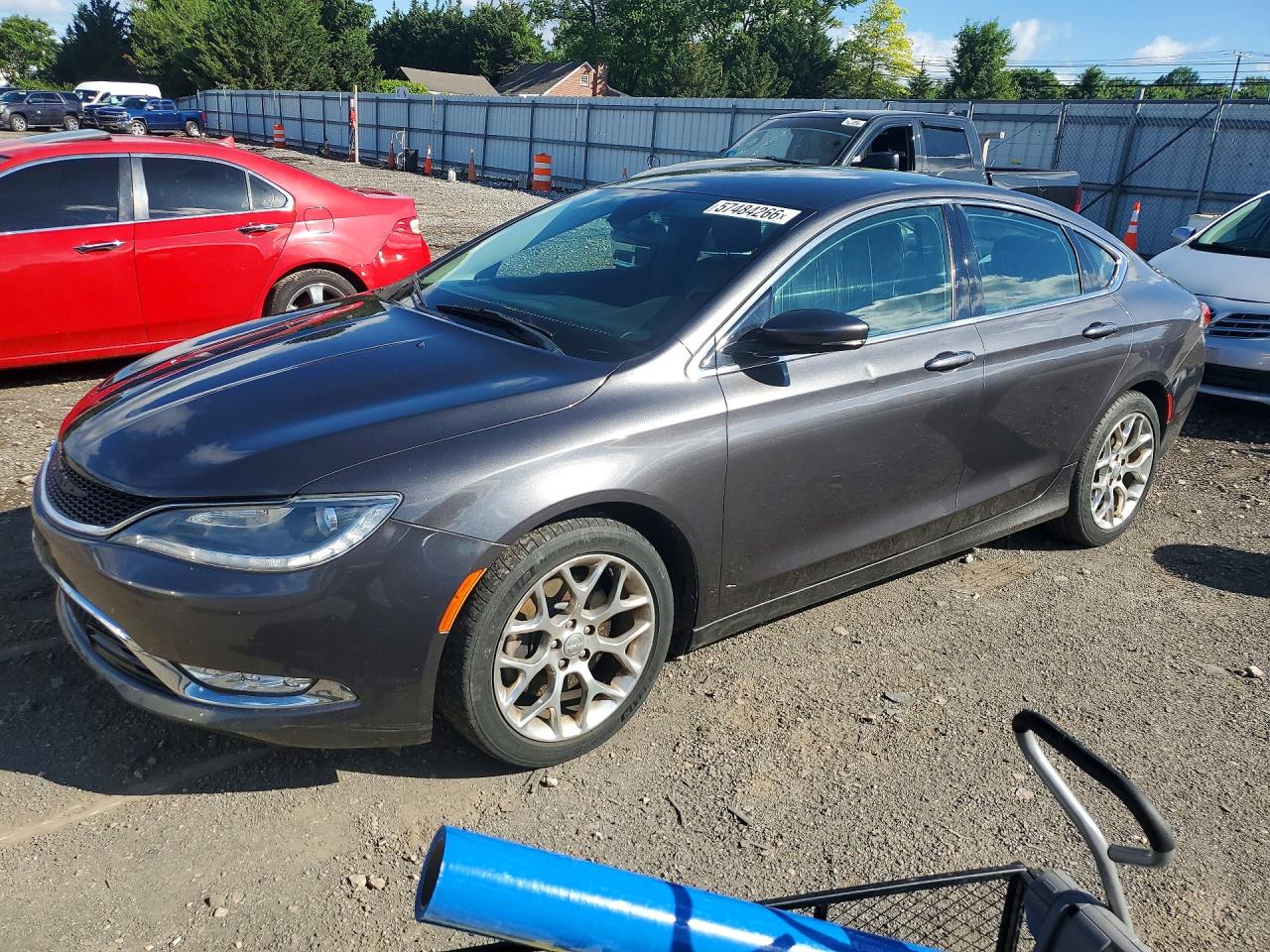 2015 Chrysler 200 C Charcoal vin: 1C3CCCEG2FN512385