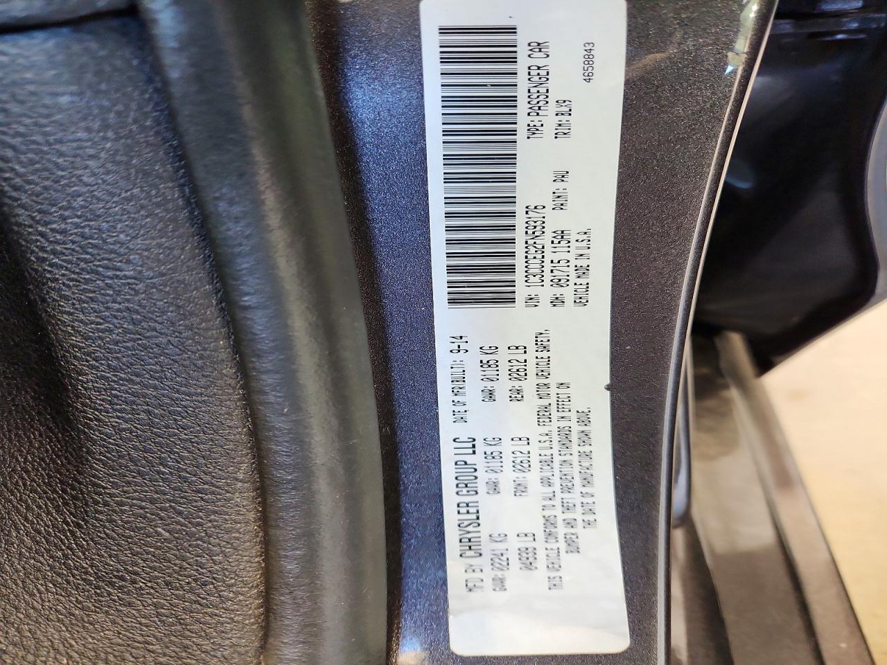 2015 Chrysler 200 C Gray vin: 1C3CCCEG2FN593176