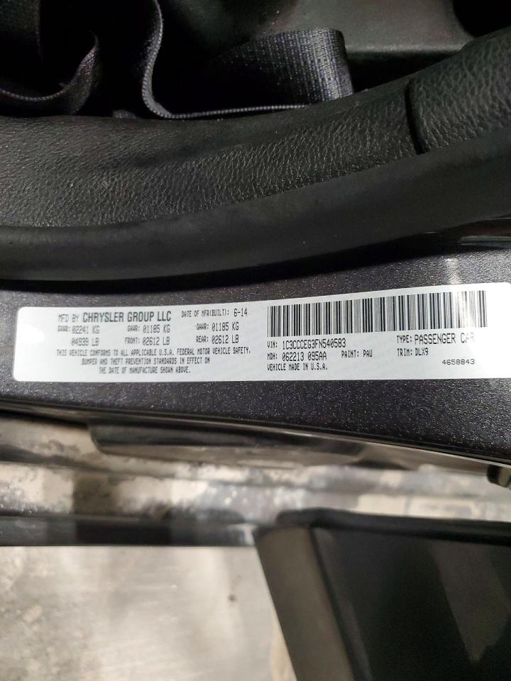 2015 Chrysler 200 C Gray vin: 1C3CCCEG3FN540583