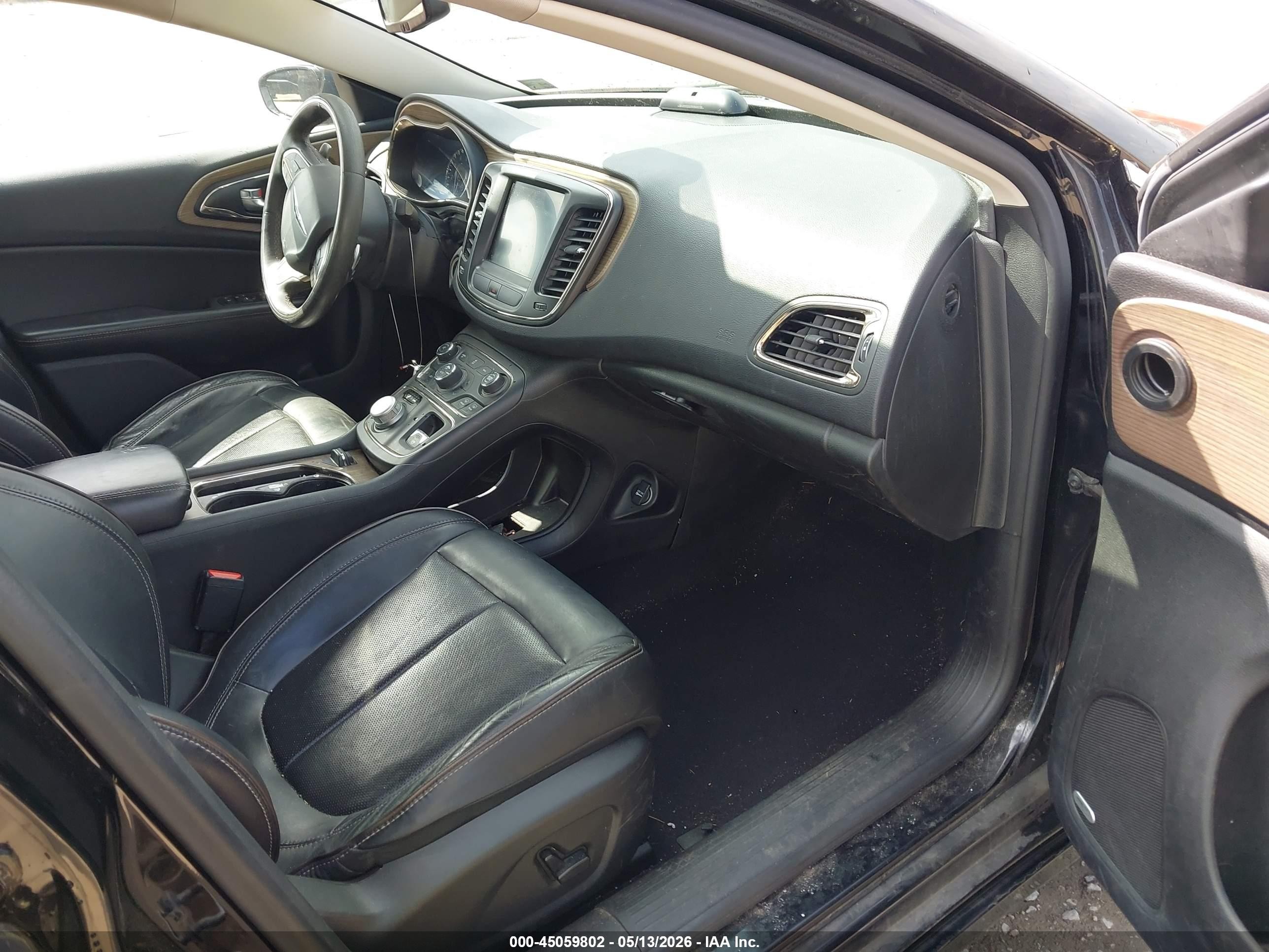 2015 Chrysler 200 C Black vin: 1C3CCCEG3FN610468