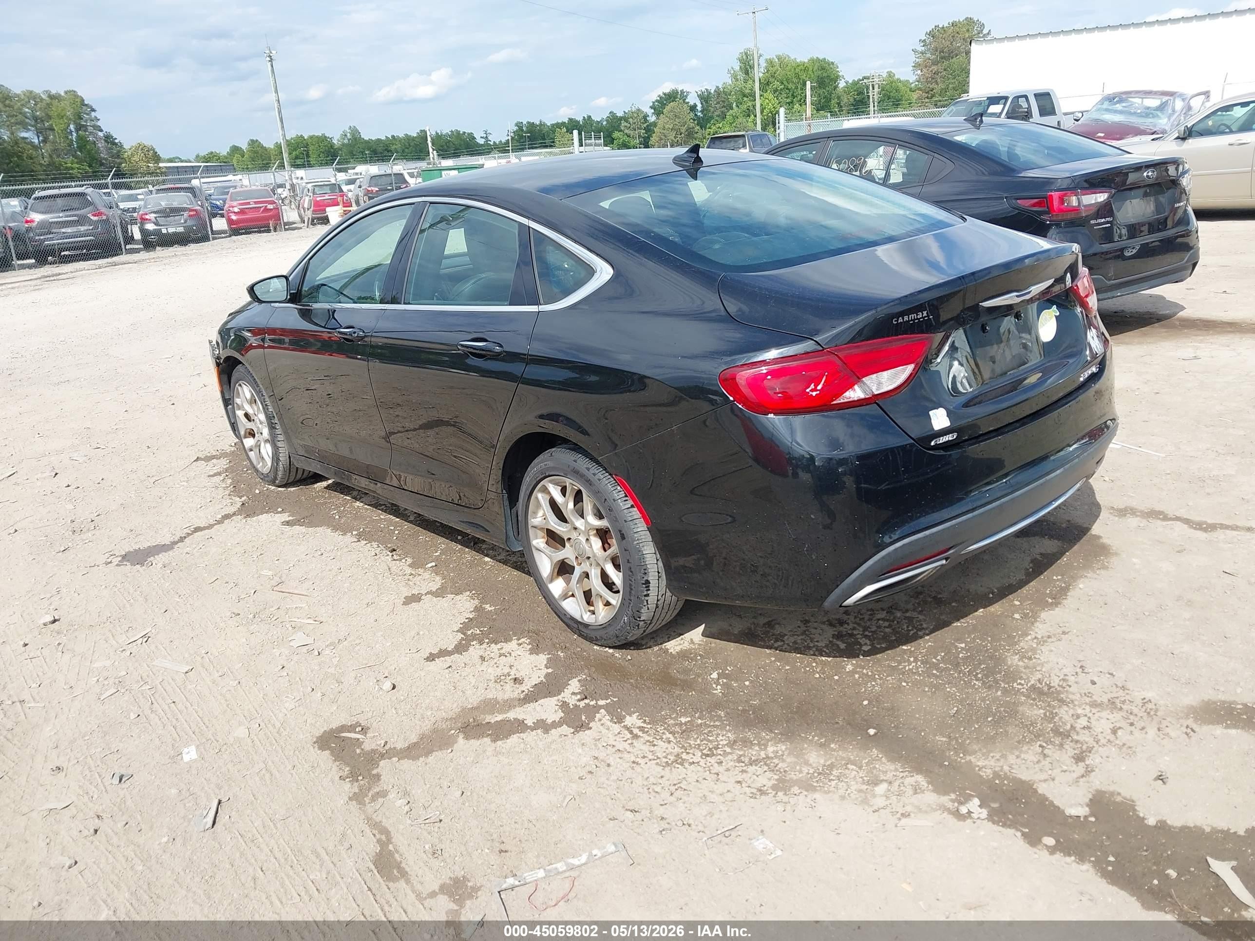 2015 Chrysler 200 C Black vin: 1C3CCCEG3FN610468