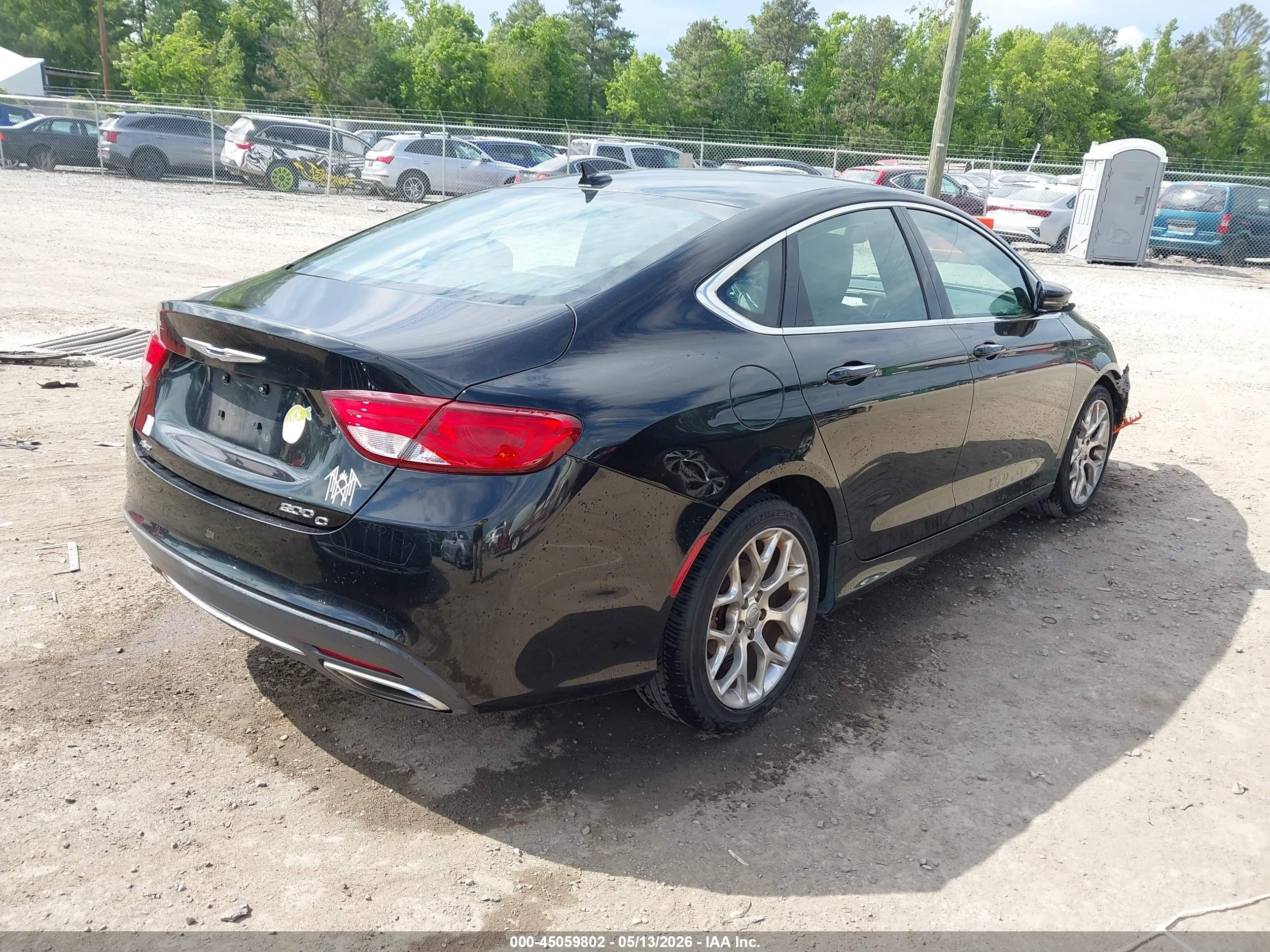 2015 Chrysler 200 C Black vin: 1C3CCCEG3FN610468
